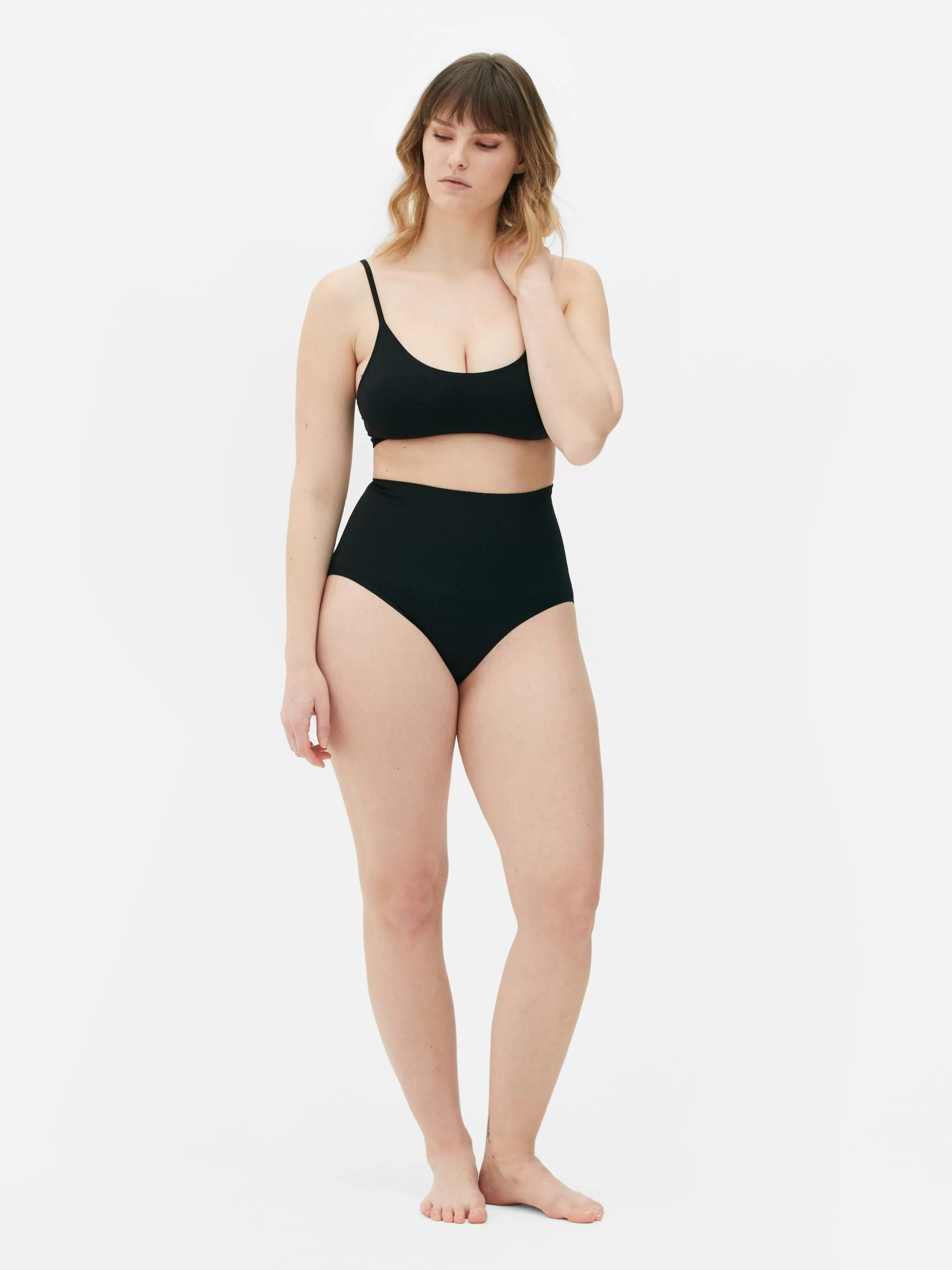 Primark Shapewear | Nahtloser Shapewear-Slip Mit Hohem Bund Schwarz