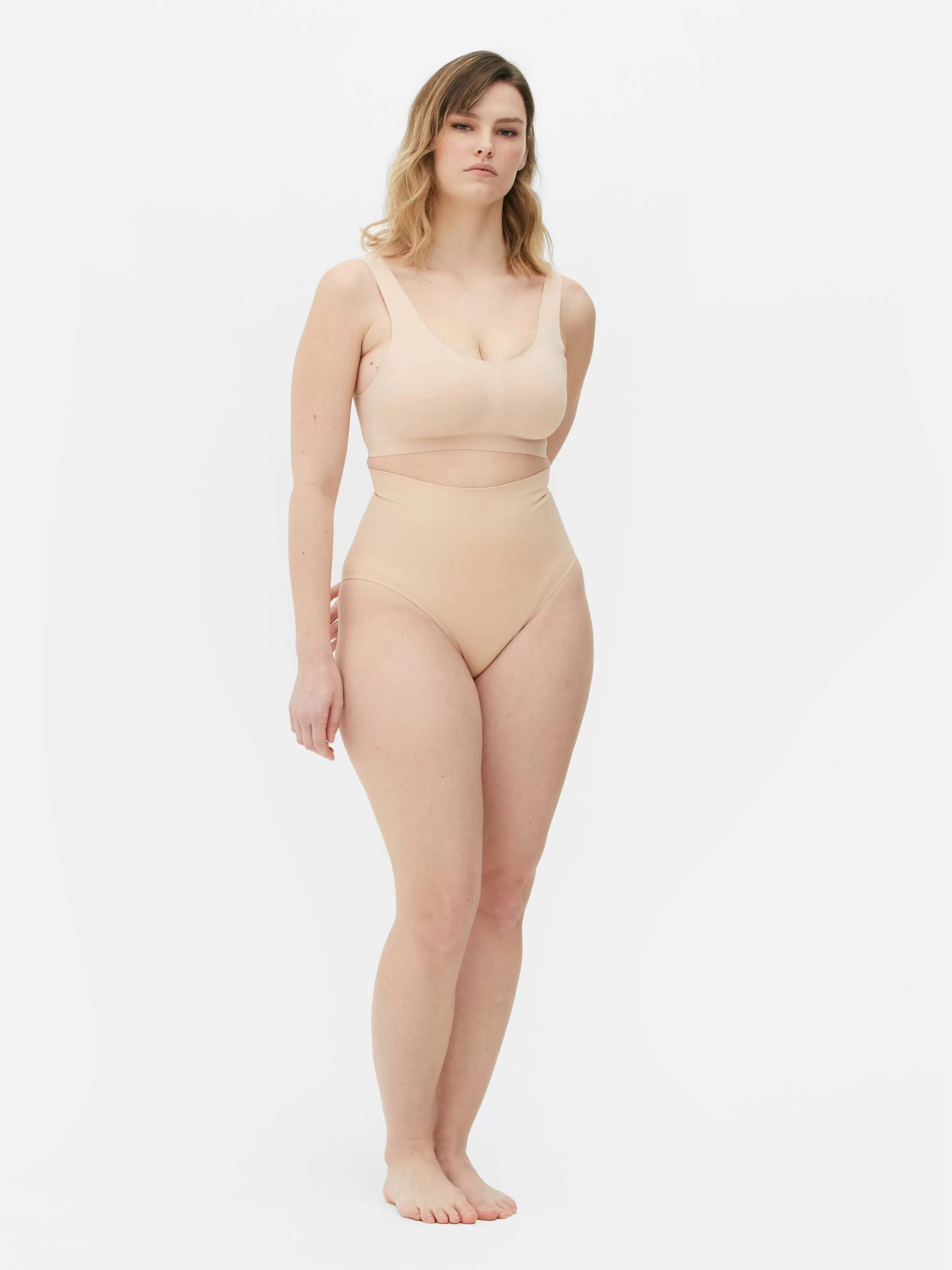 Primark Shapewear | Nahtloser Shapewear-Slip Mit Hohem Bund Taupefarben