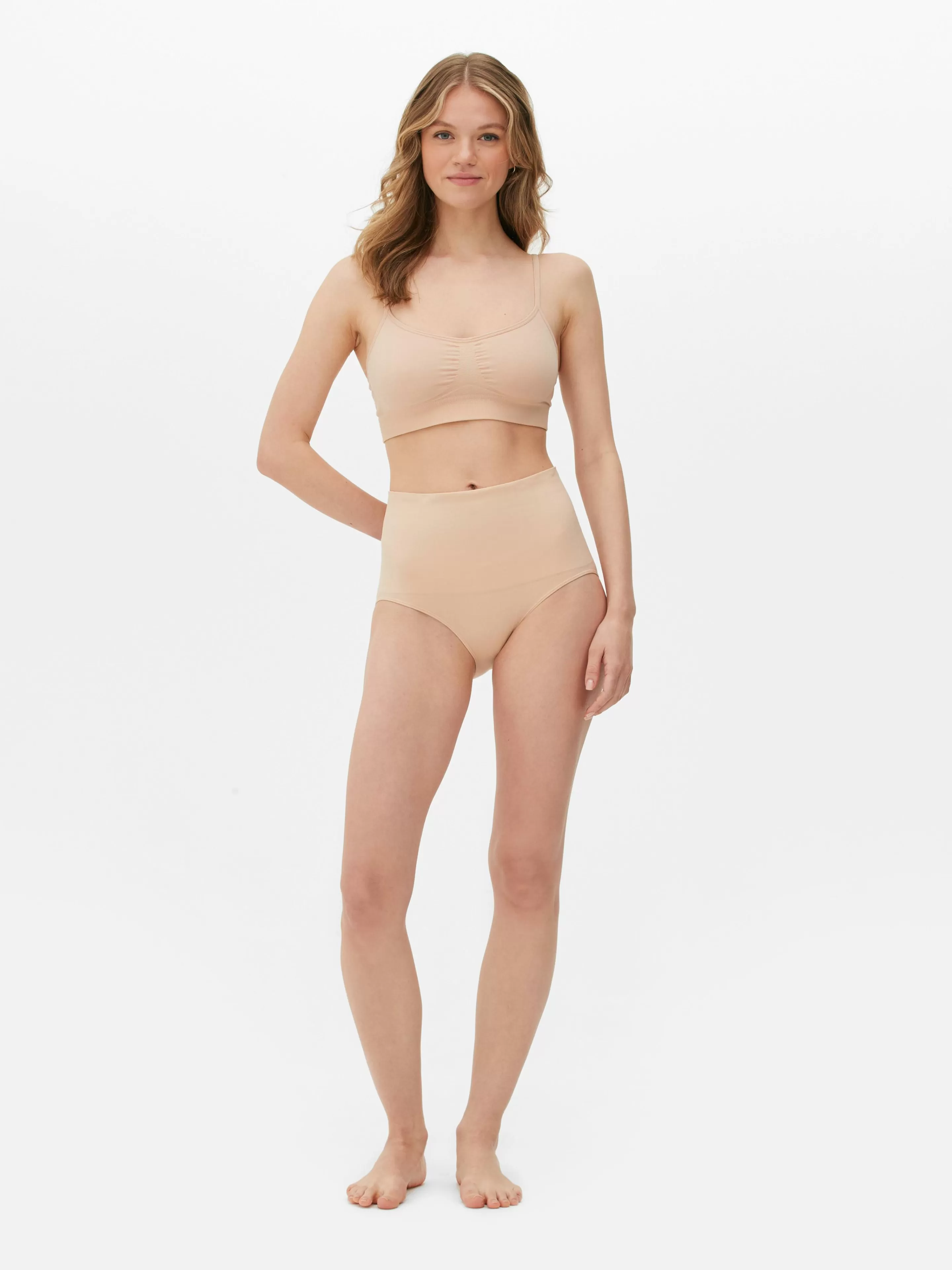 Primark Shapewear | Nahtloser Shapewear-Tanga Mit Hohem Bund Taupefarben