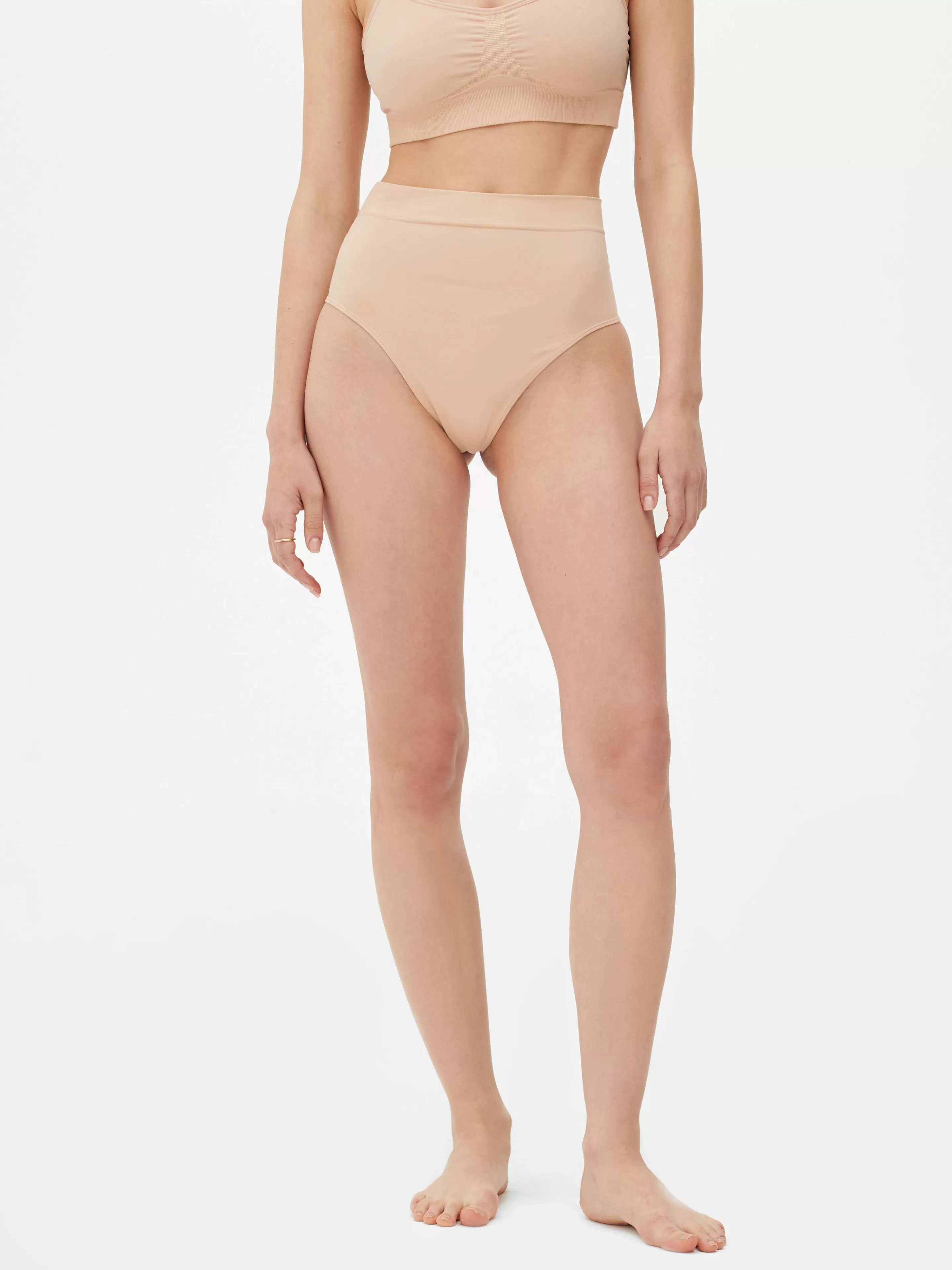 Primark Shapewear | Nahtloser Shapewear-Tanga Mit Hohem Bund Taupefarben