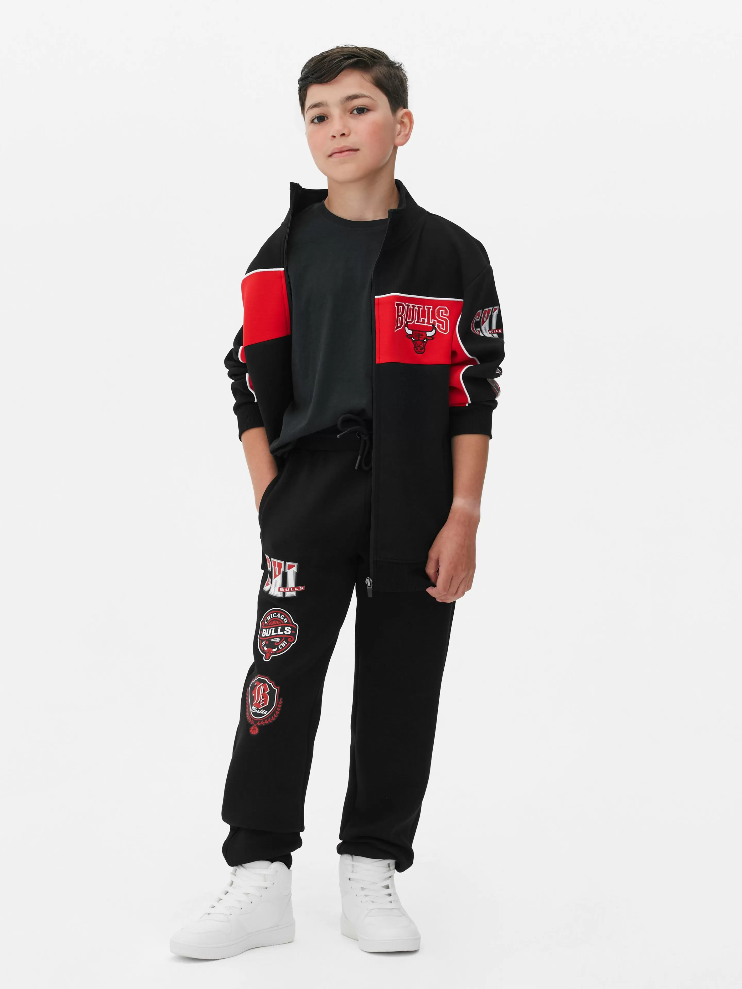 Primark Jogginghosen | „NBA Chicago Bulls“ Jogginghose Mit Kordelzug Schwarz