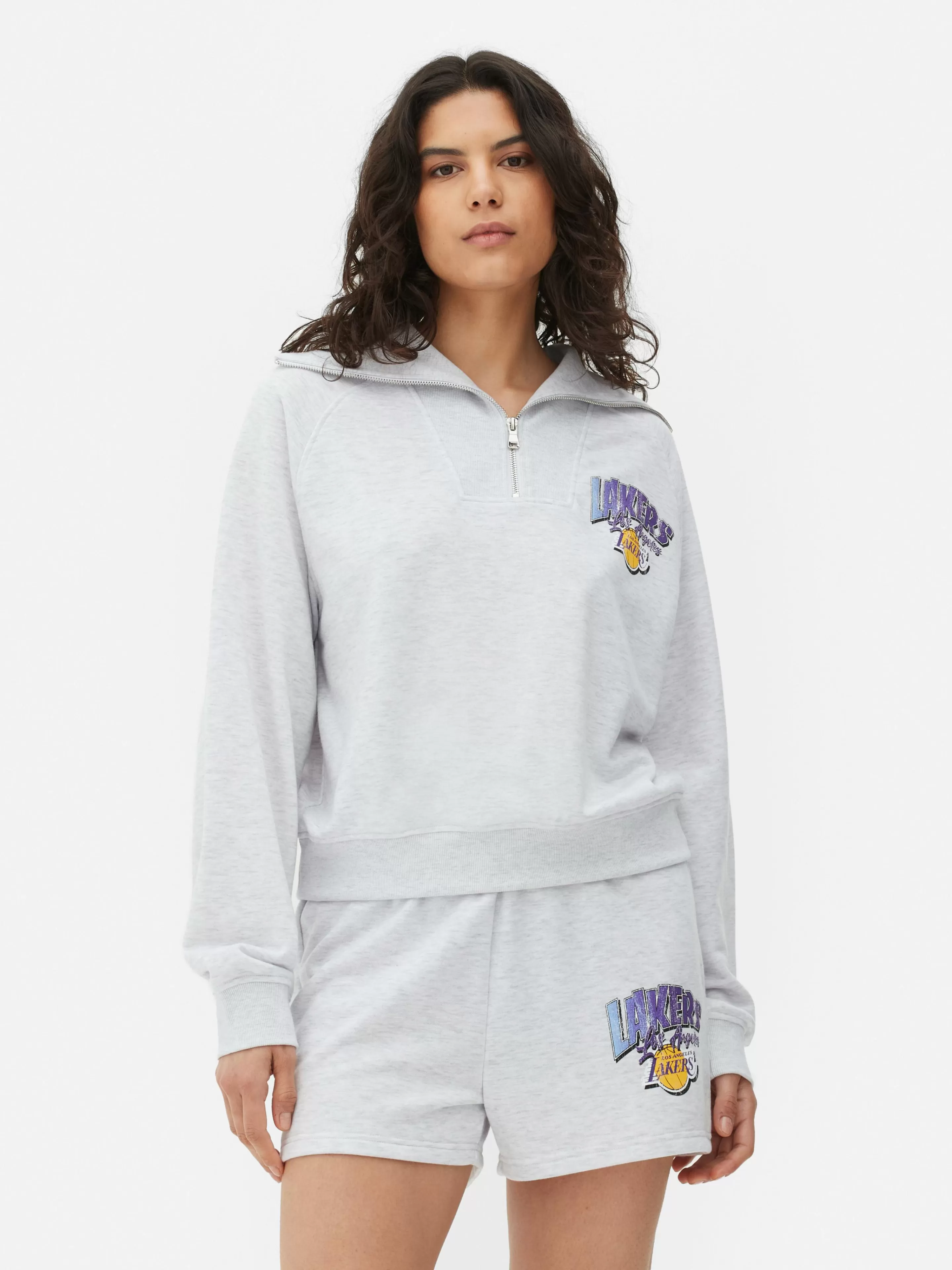 Primark Hoodies Und Sweatshirts | „NBA Los Angeles Lakers“ Sweatshirt Zum Kombinieren Grau