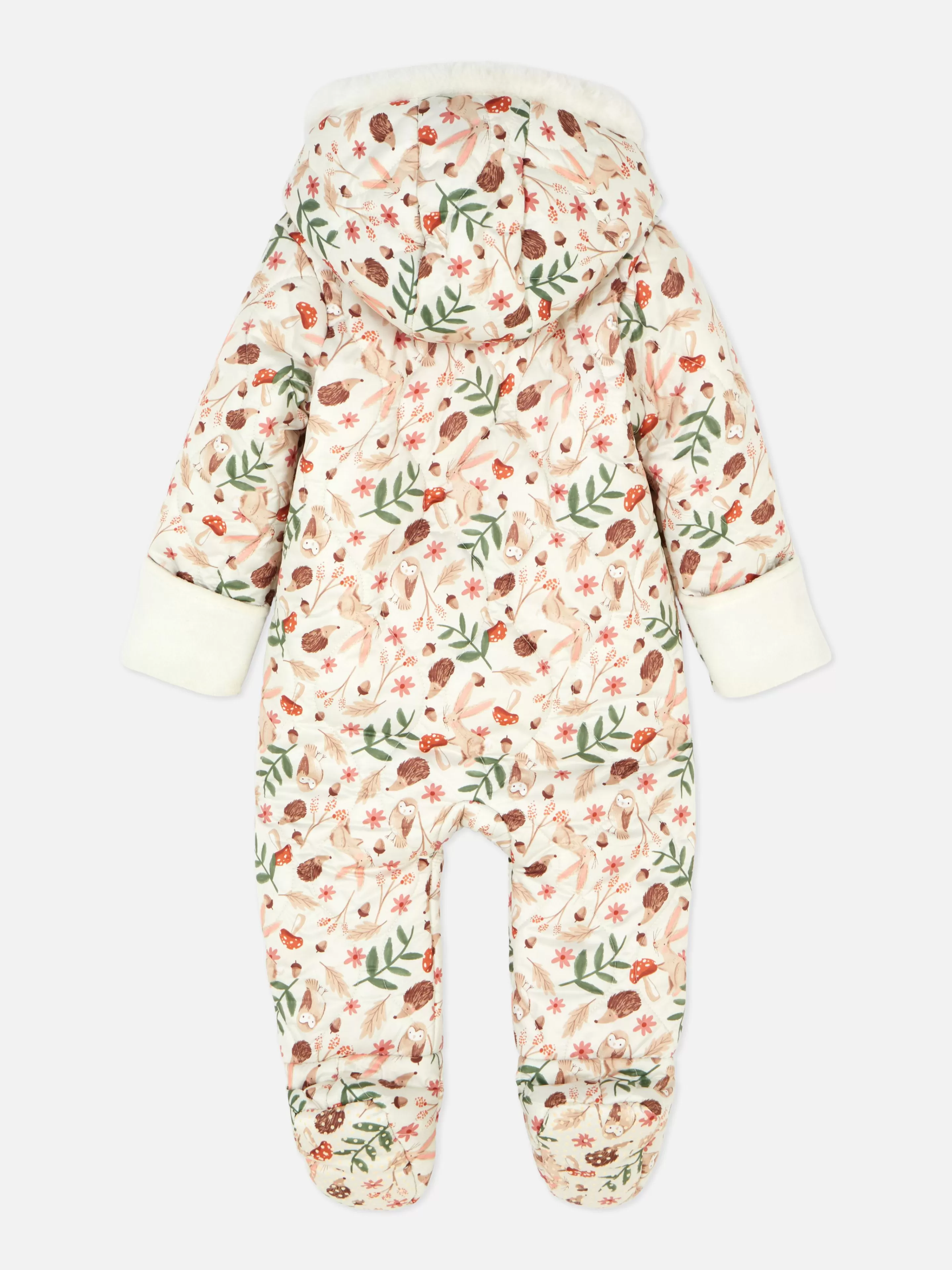 Primark Babygirls Und Strampler | Overall Mit Waldmuster Elfenbeinfarben