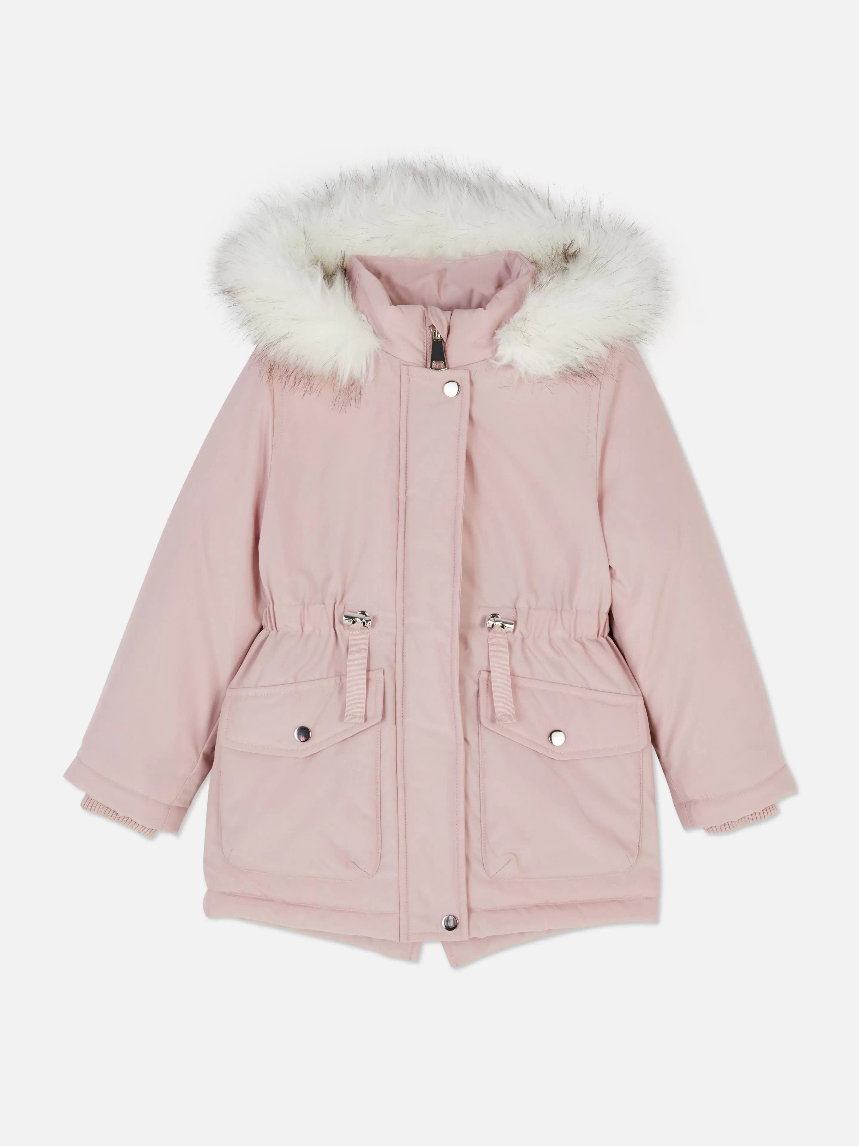 Primark Jacken Und Mäntel | Parka Mit Kunstfellkapuze Rosa