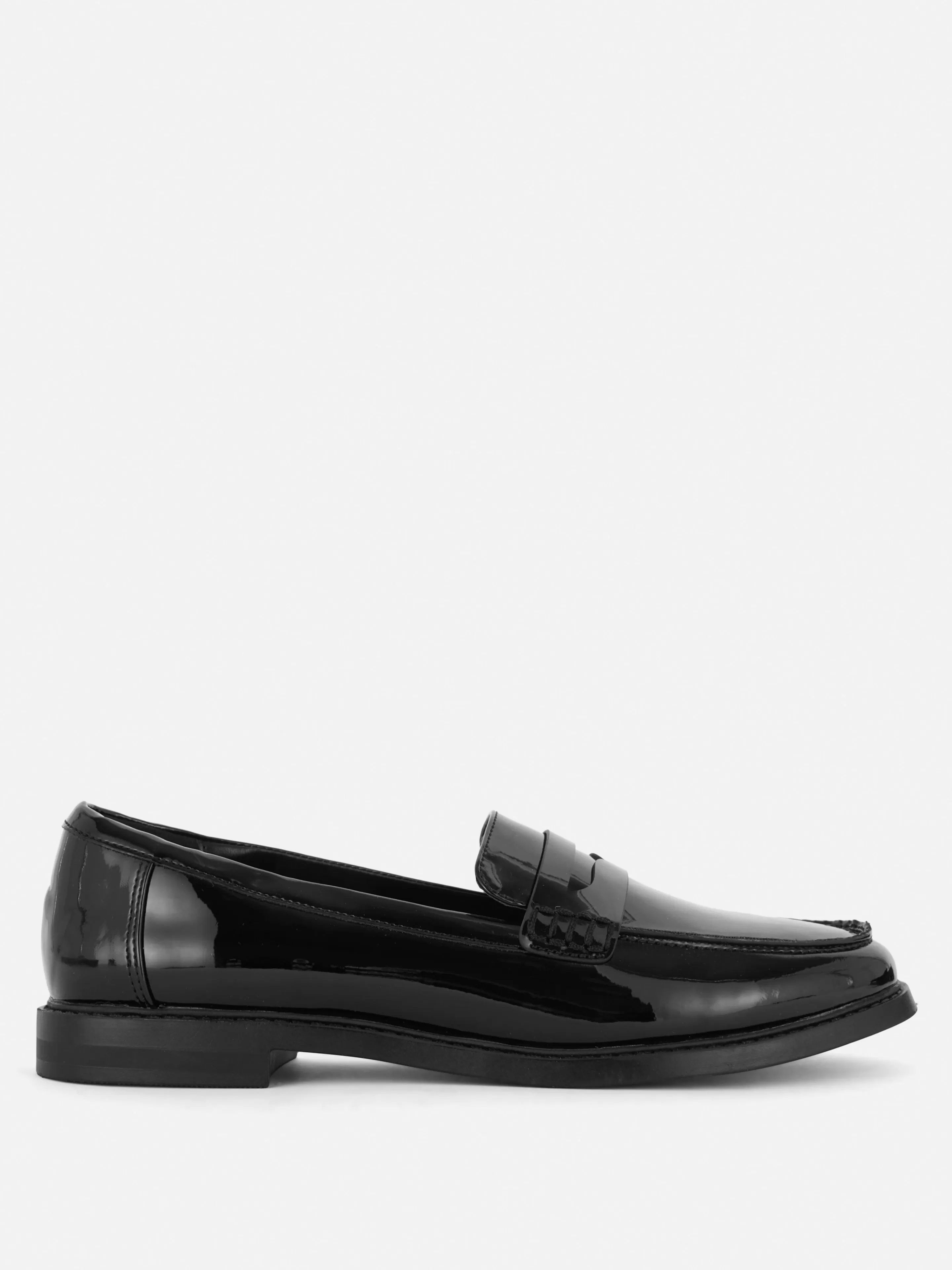 Primark Flache Schuhe | Pennyloafer Aus Kunstleder Schwarz