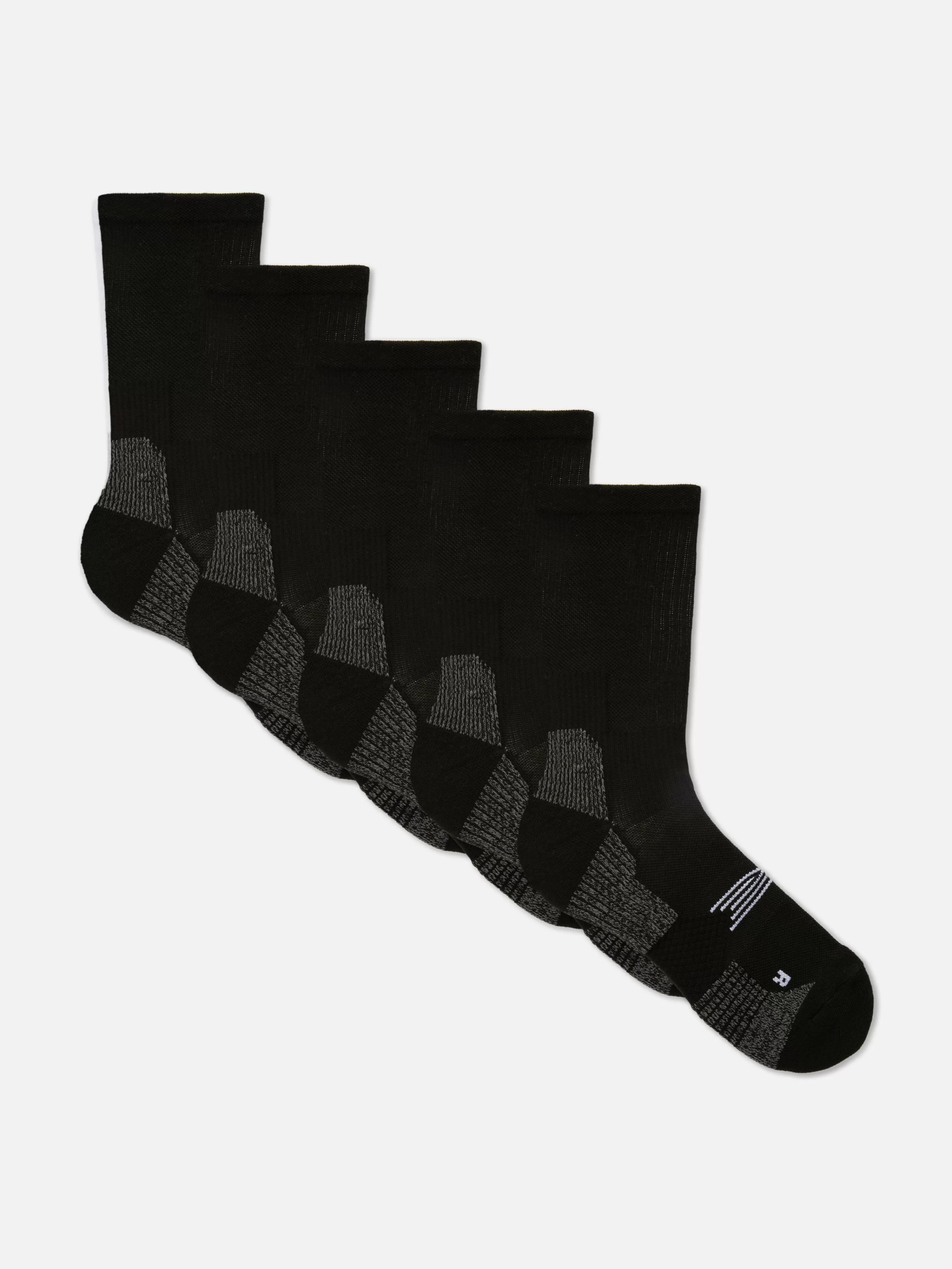 Primark Socken | Sportbekleidung | Performance-Socken, 5er-Pack Schwarz