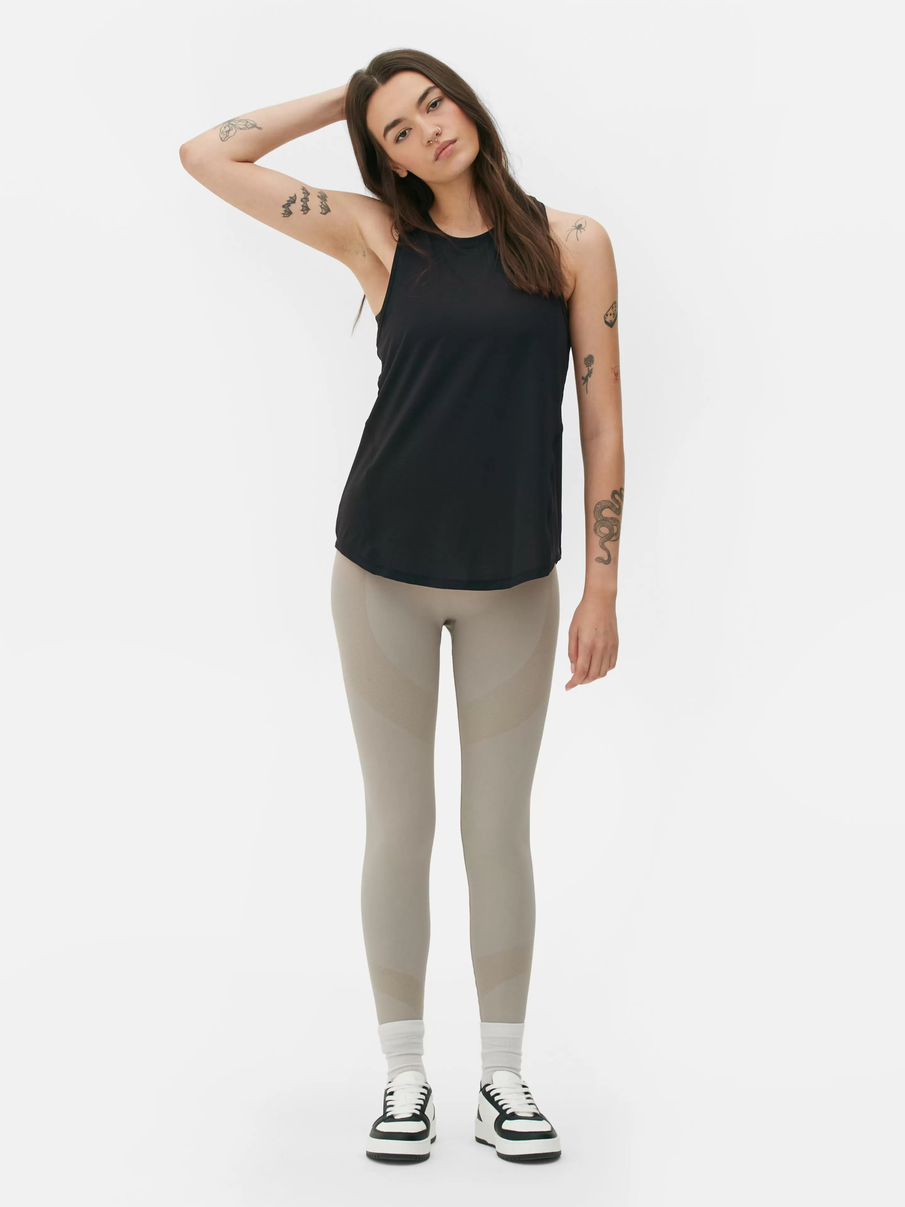 Primark Fitnesskleidung Und Activewear | Performance-Tanktop Mit Racerback Schwarz