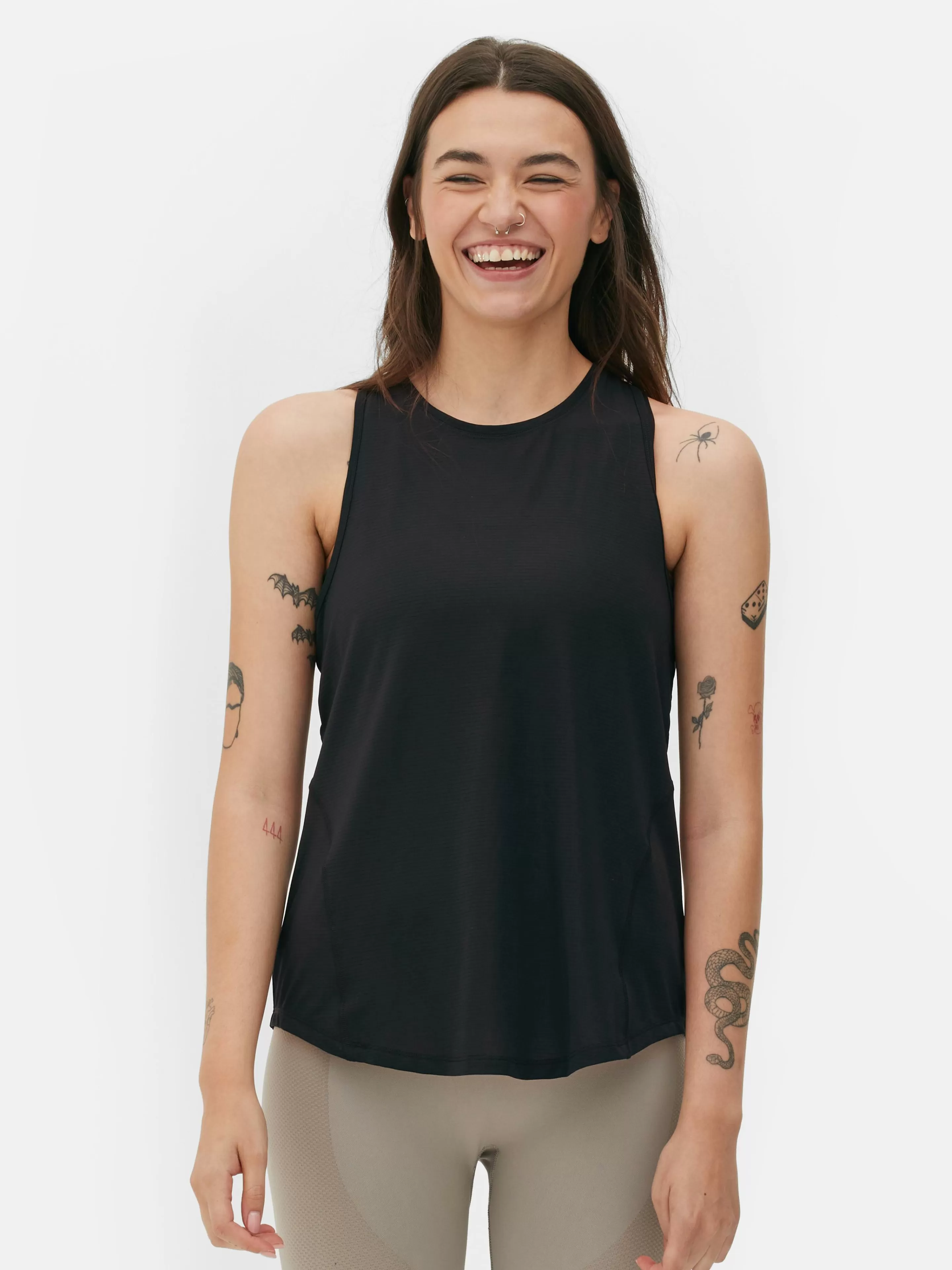 Primark Fitnesskleidung Und Activewear | Performance-Tanktop Mit Racerback Schwarz