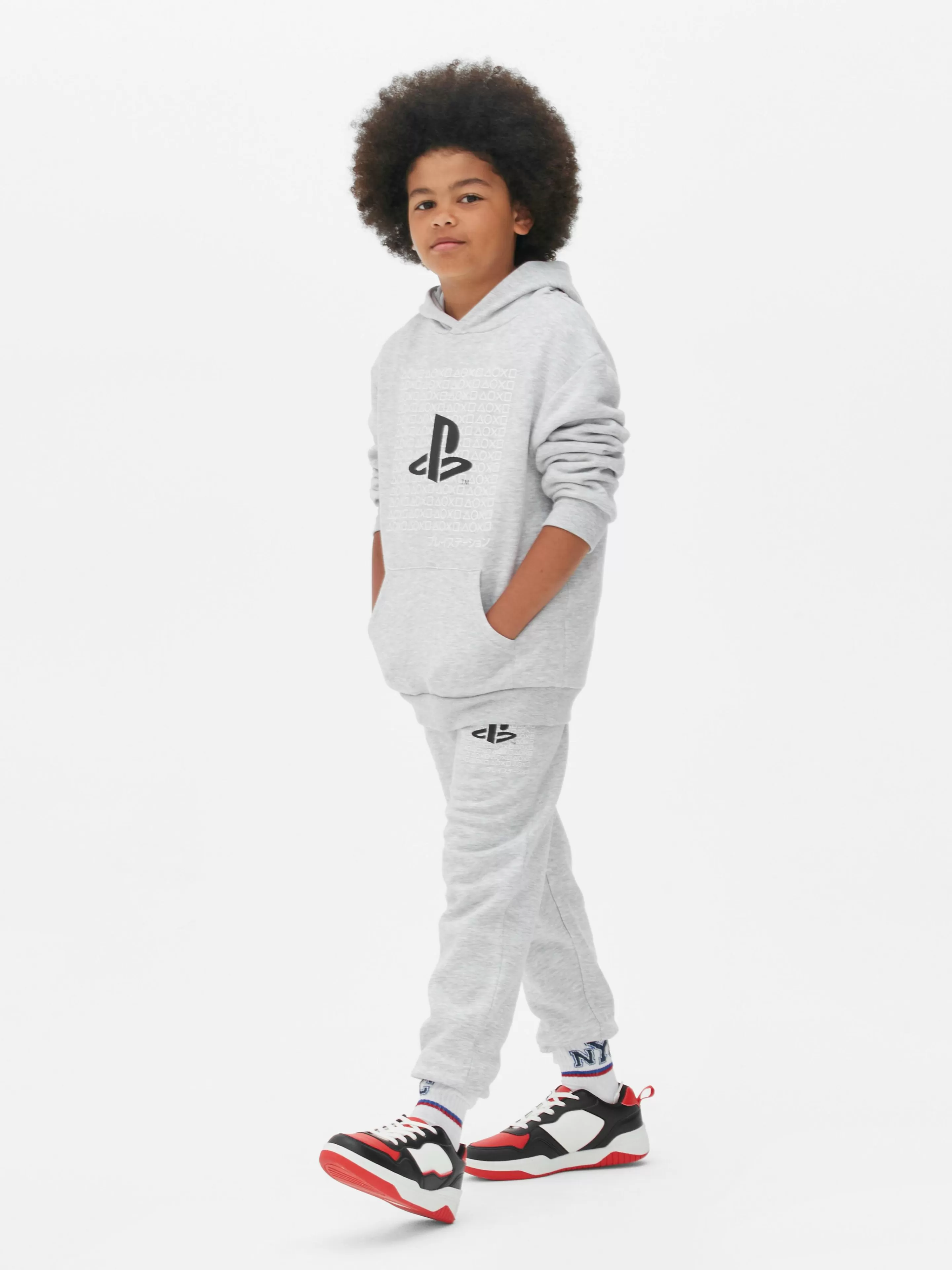 Primark Hoodies Und Sweatshirts | „PlayStation“ Hoodie Mit Logo Grau meliert