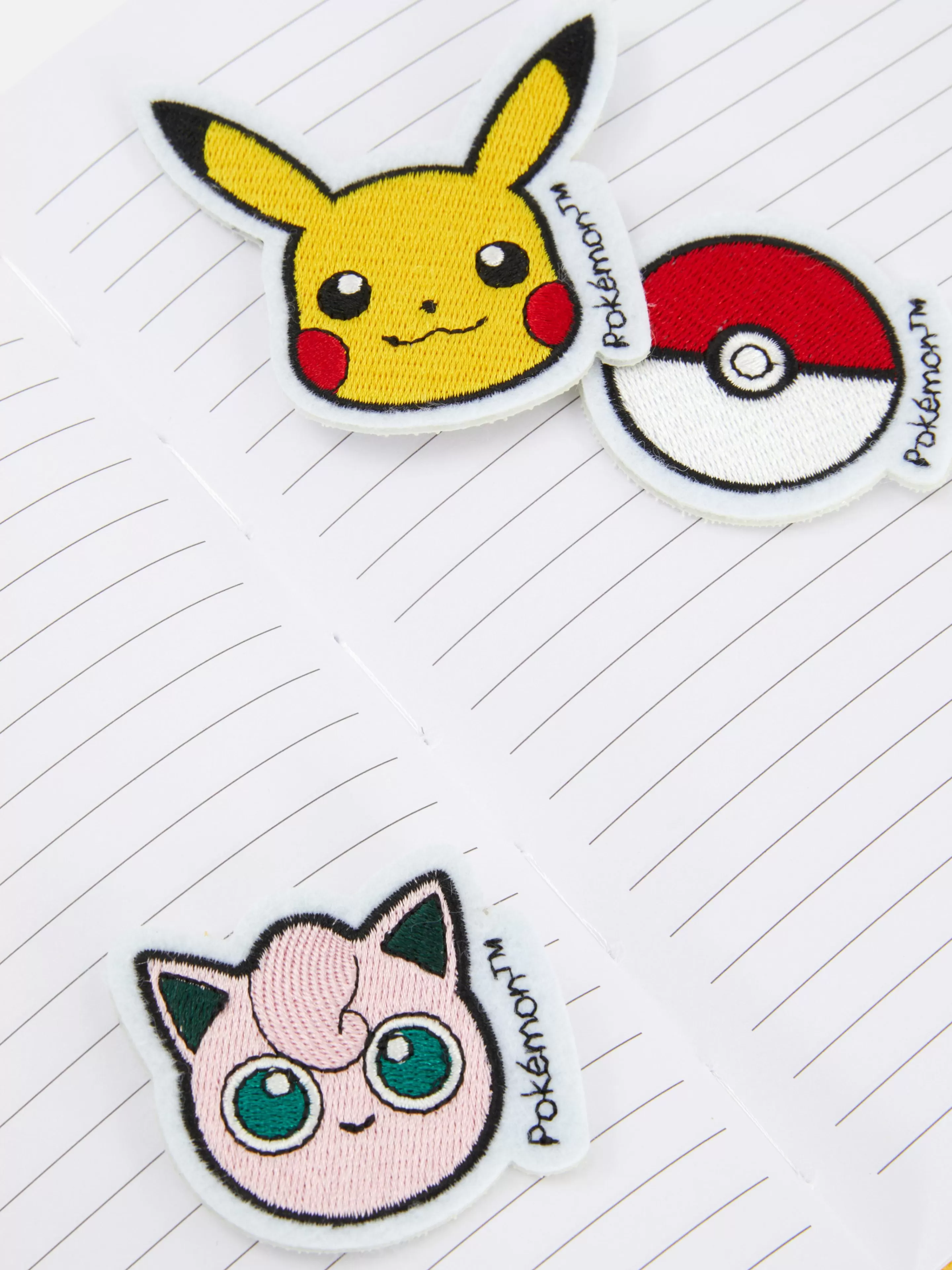 Primark Notizbücher | „Pokémon“ Aufnäher-Set Gelb