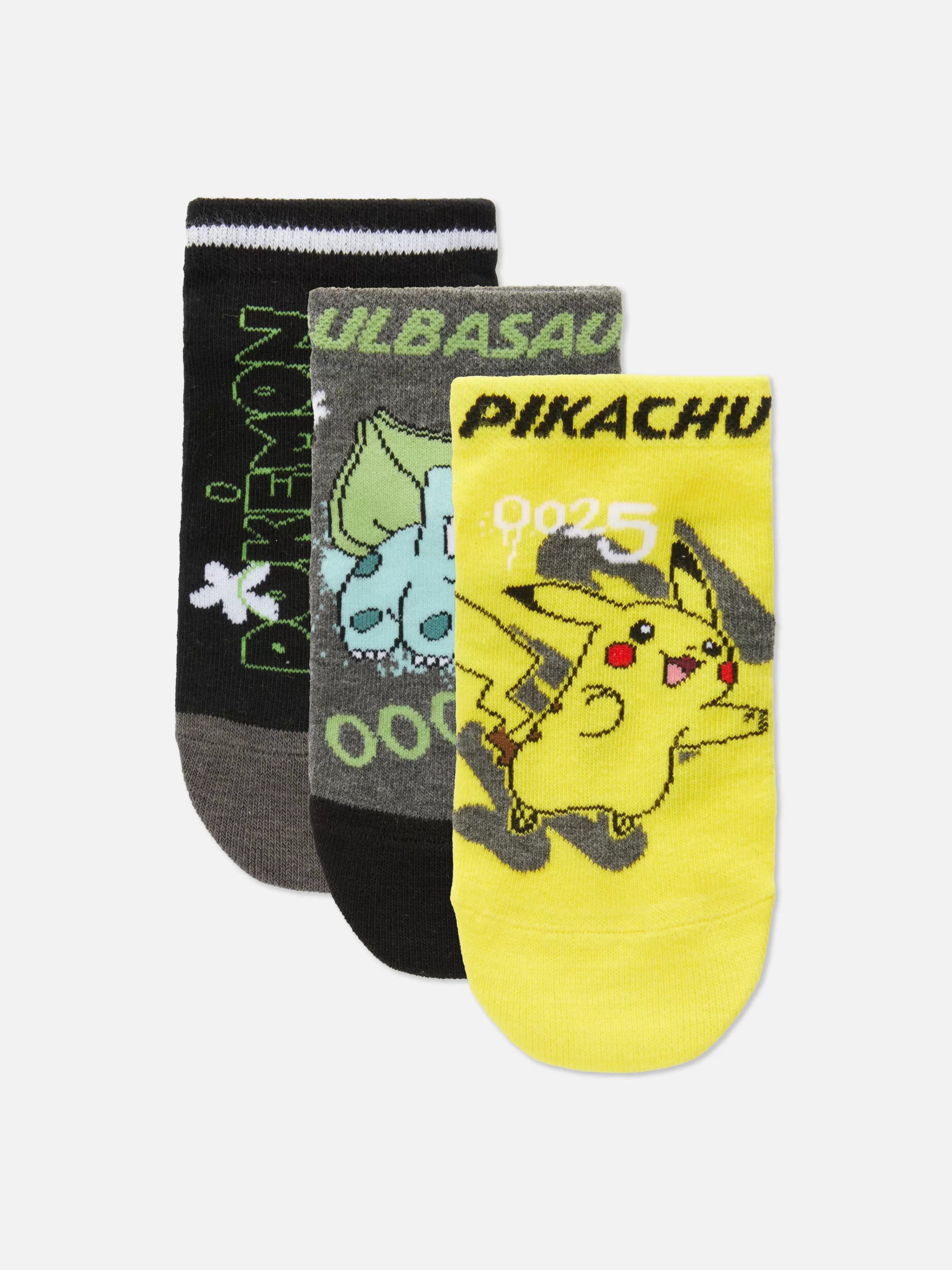 Primark Socken | „Pokémon“ Sneakersocken, 3-er Pack Gelb