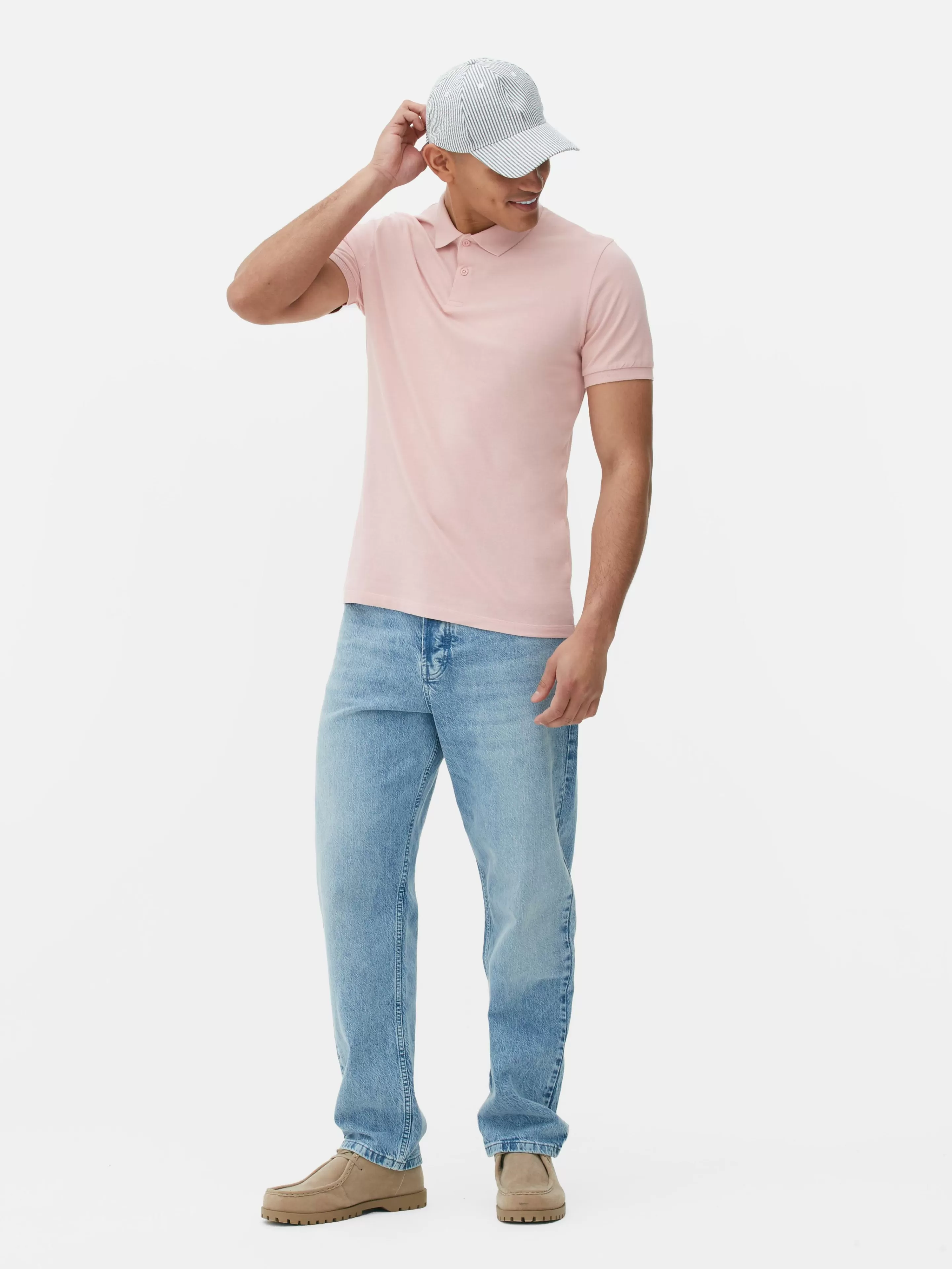 Primark Tops Und T-Shirts | Poloshirt Aus Piqué Rosa