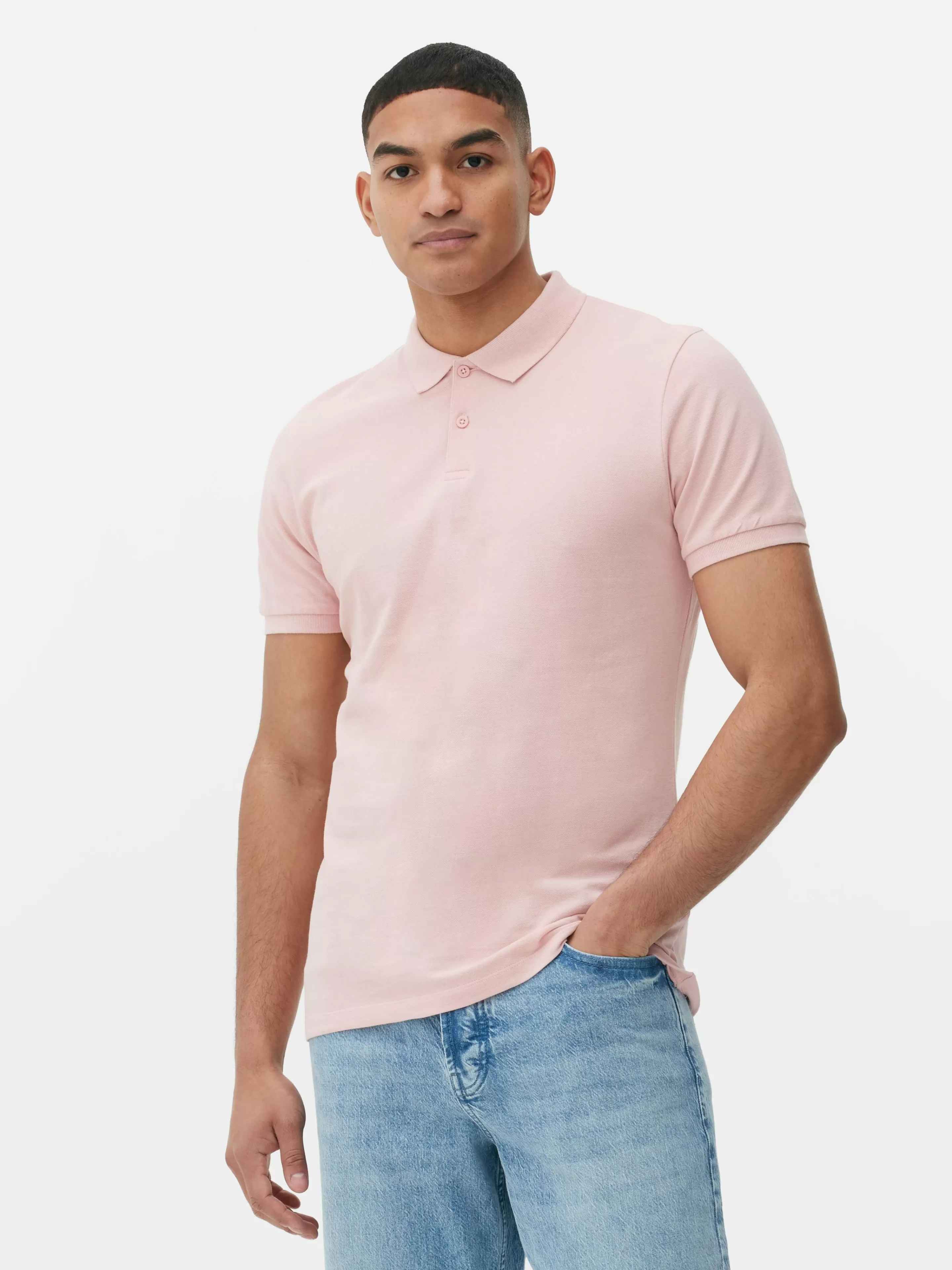 Primark Tops Und T-Shirts | Poloshirt Aus Piqué Rosa