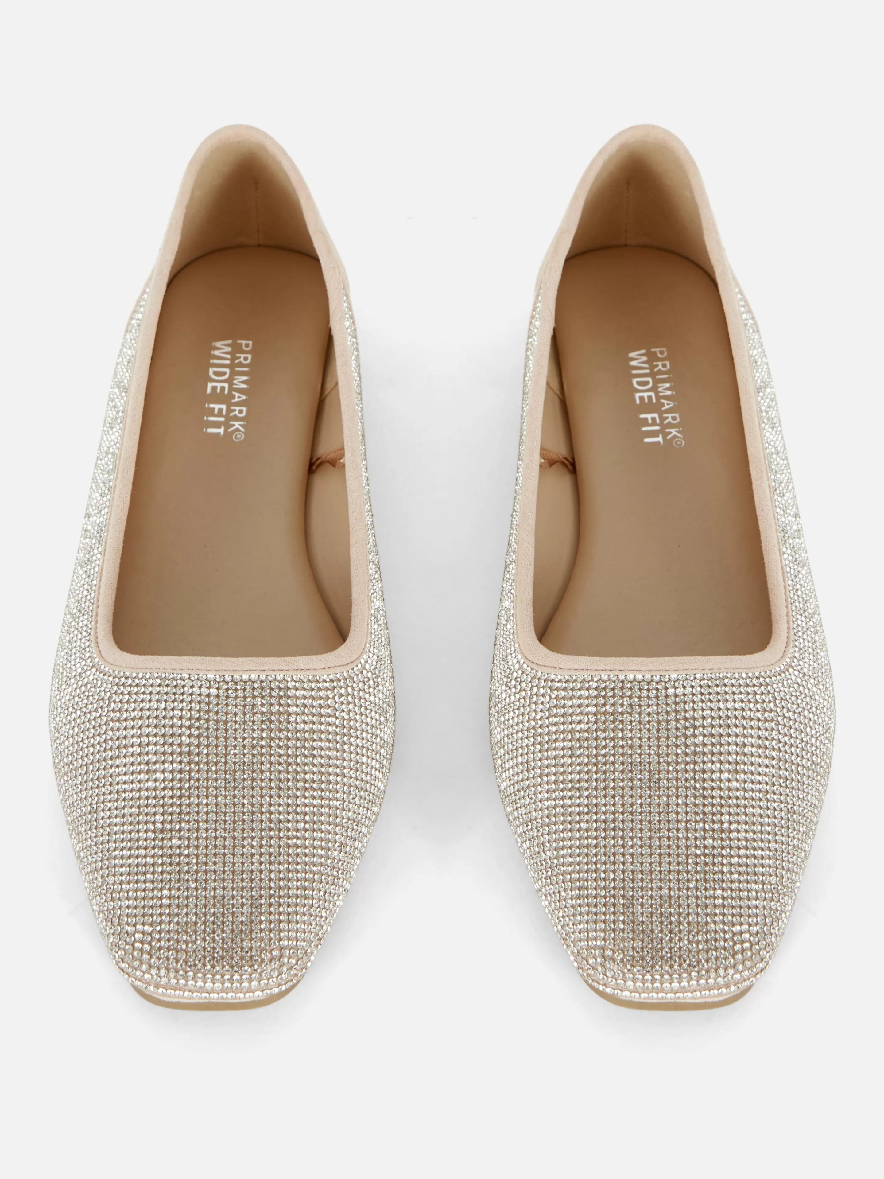 Primark Flache Schuhe | Pumps Mit Eckiger Zehenpartie Und Nieten Hellrosa