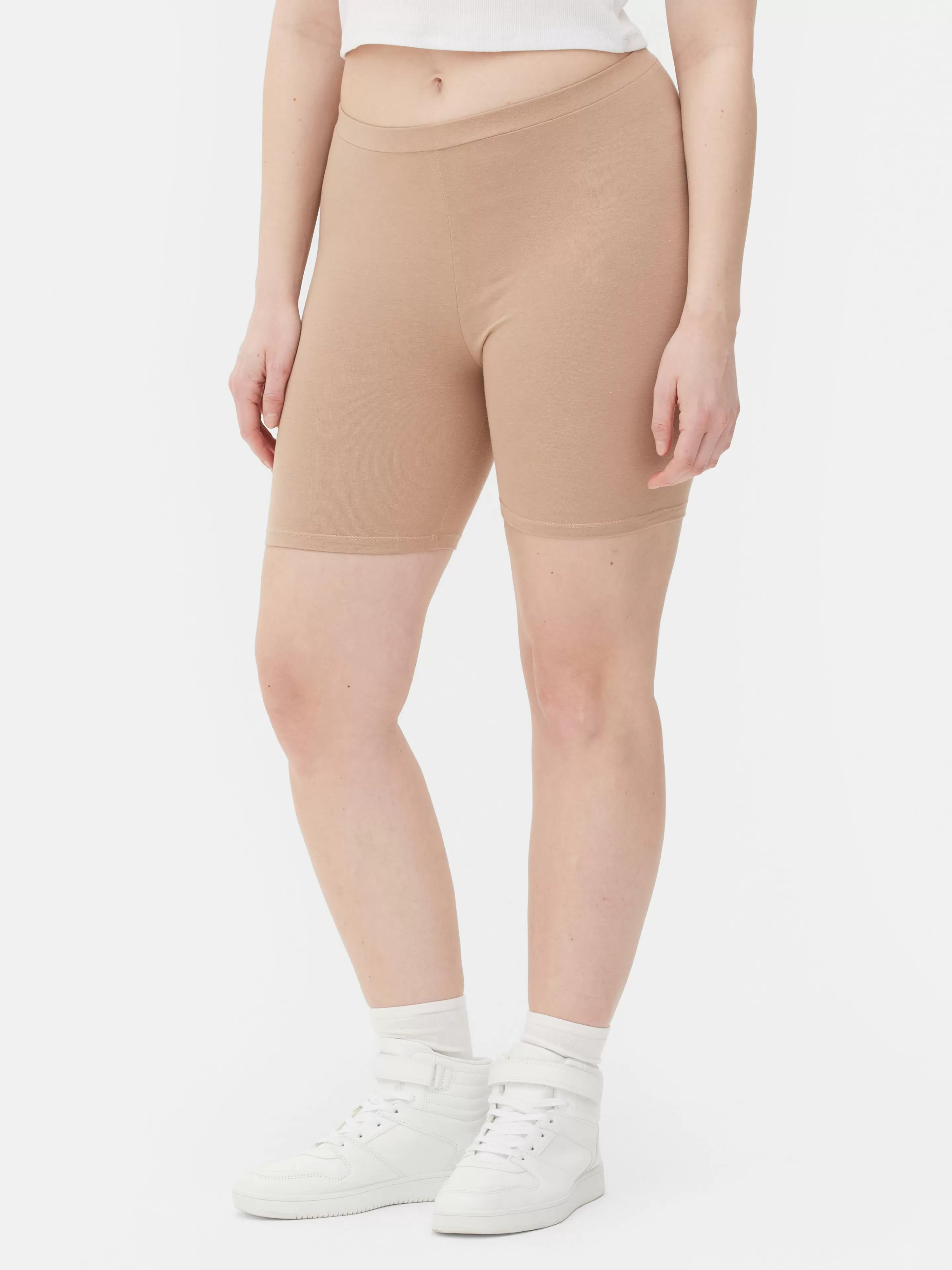 Primark Shorts | Radlerhose Aus Baumwolle Nude