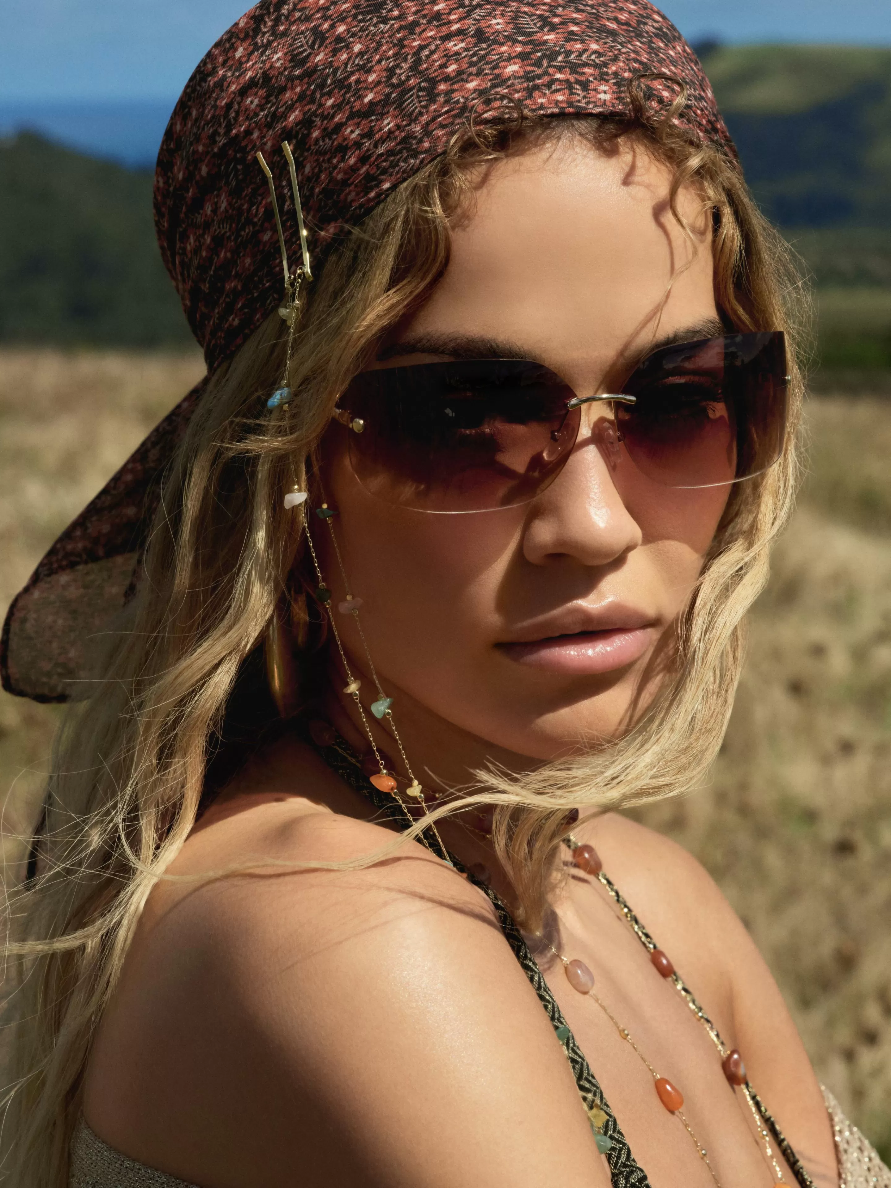 Primark Sonnenbrillen | Randlose, Gebogene „Rita Ora“ Sonnenbrille Braun