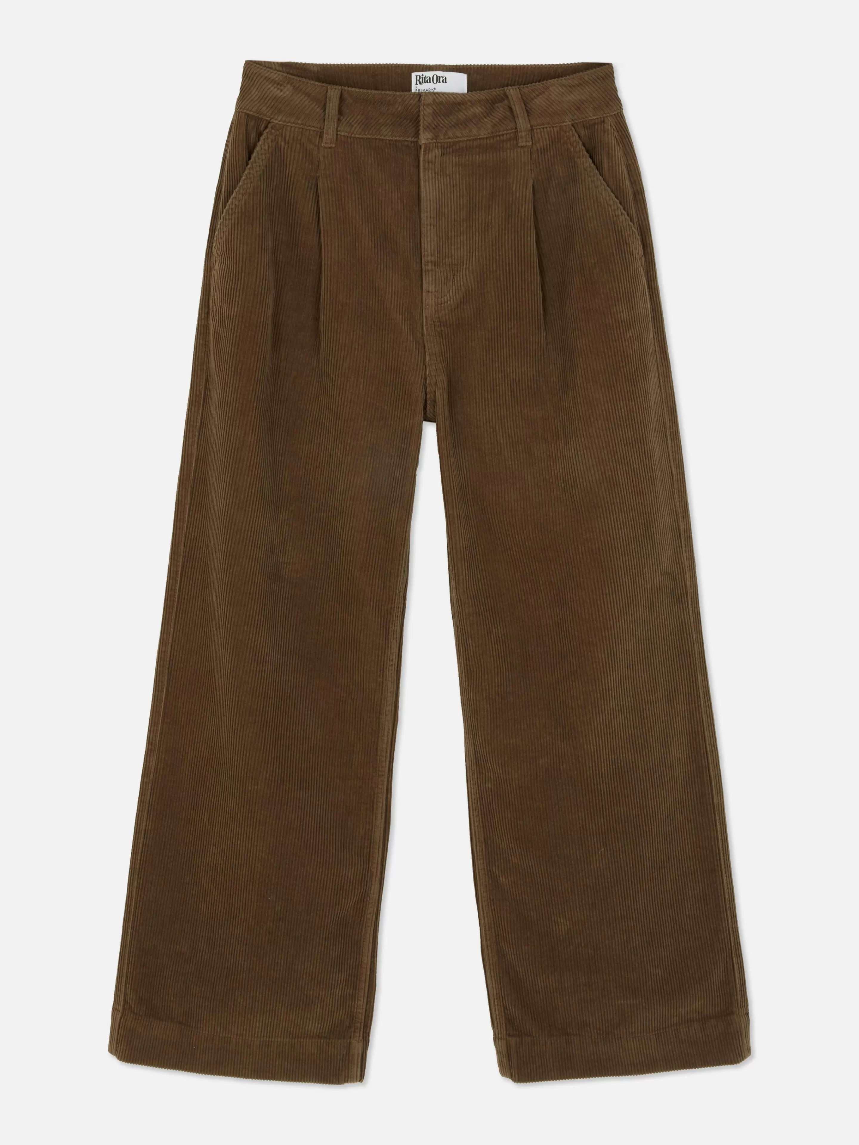 Primark Denim | Hosen Und Leggings | „Rita Ora“ Cordhose Mit Weitem Bein Braun