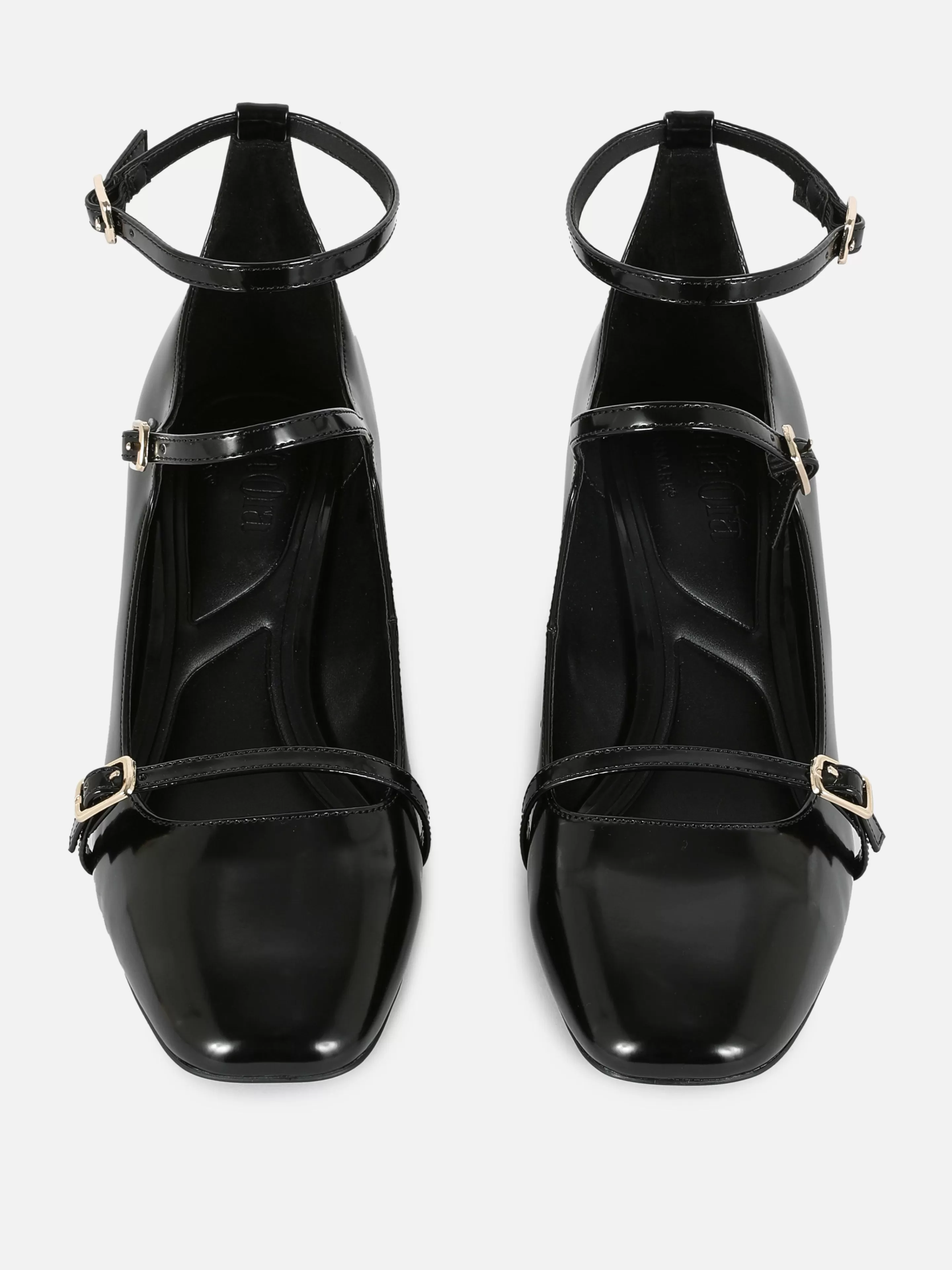 Primark Heels | „Rita Ora“ Mary Janes Mit Absatz Und Drei Riemchen Schwarz