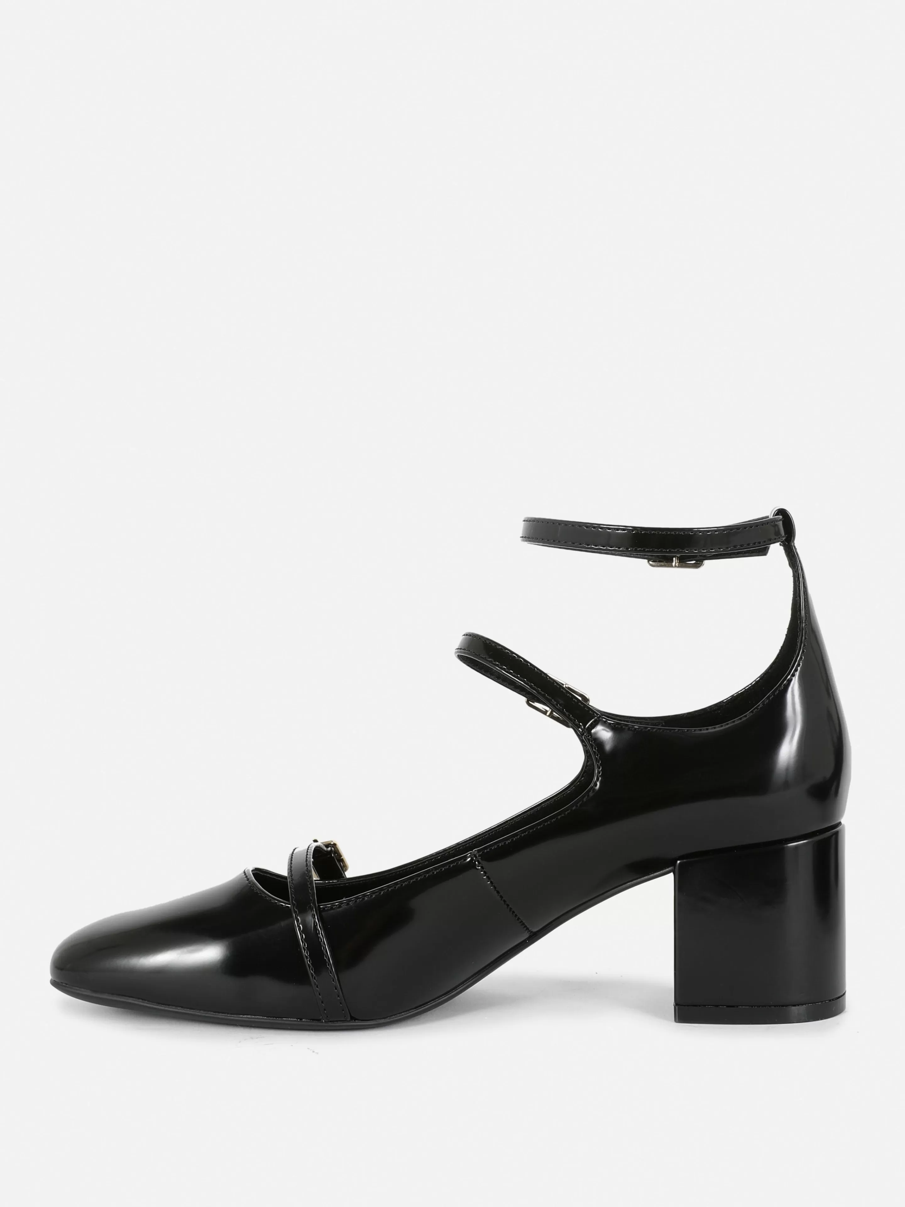 Primark Heels | „Rita Ora“ Mary Janes Mit Absatz Und Drei Riemchen Schwarz