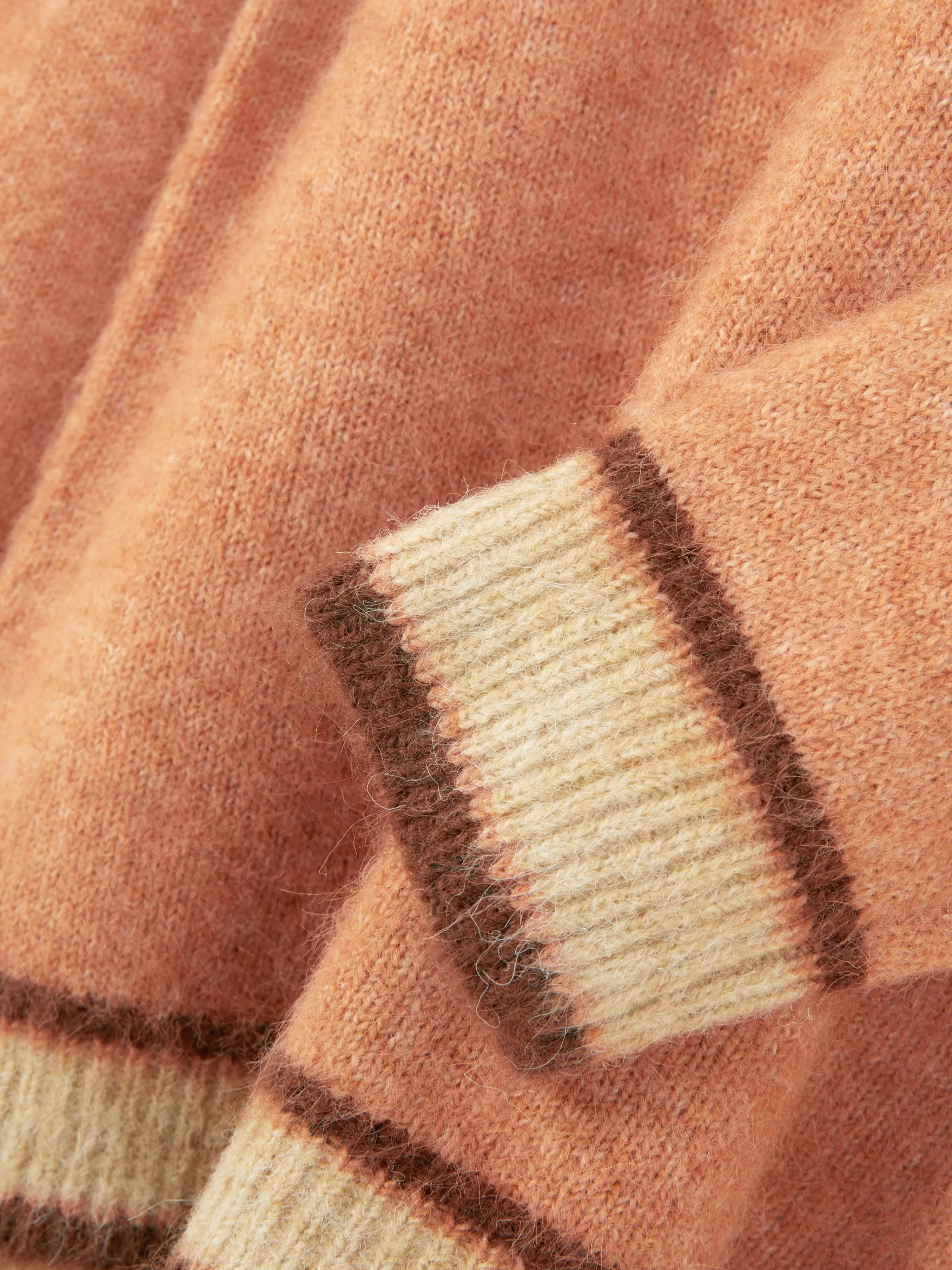 Primark Pullover Und Cardigans | „Rita Ora“ Vintage-Pullover Mit V-Ausschnitt Pfirsichfarben