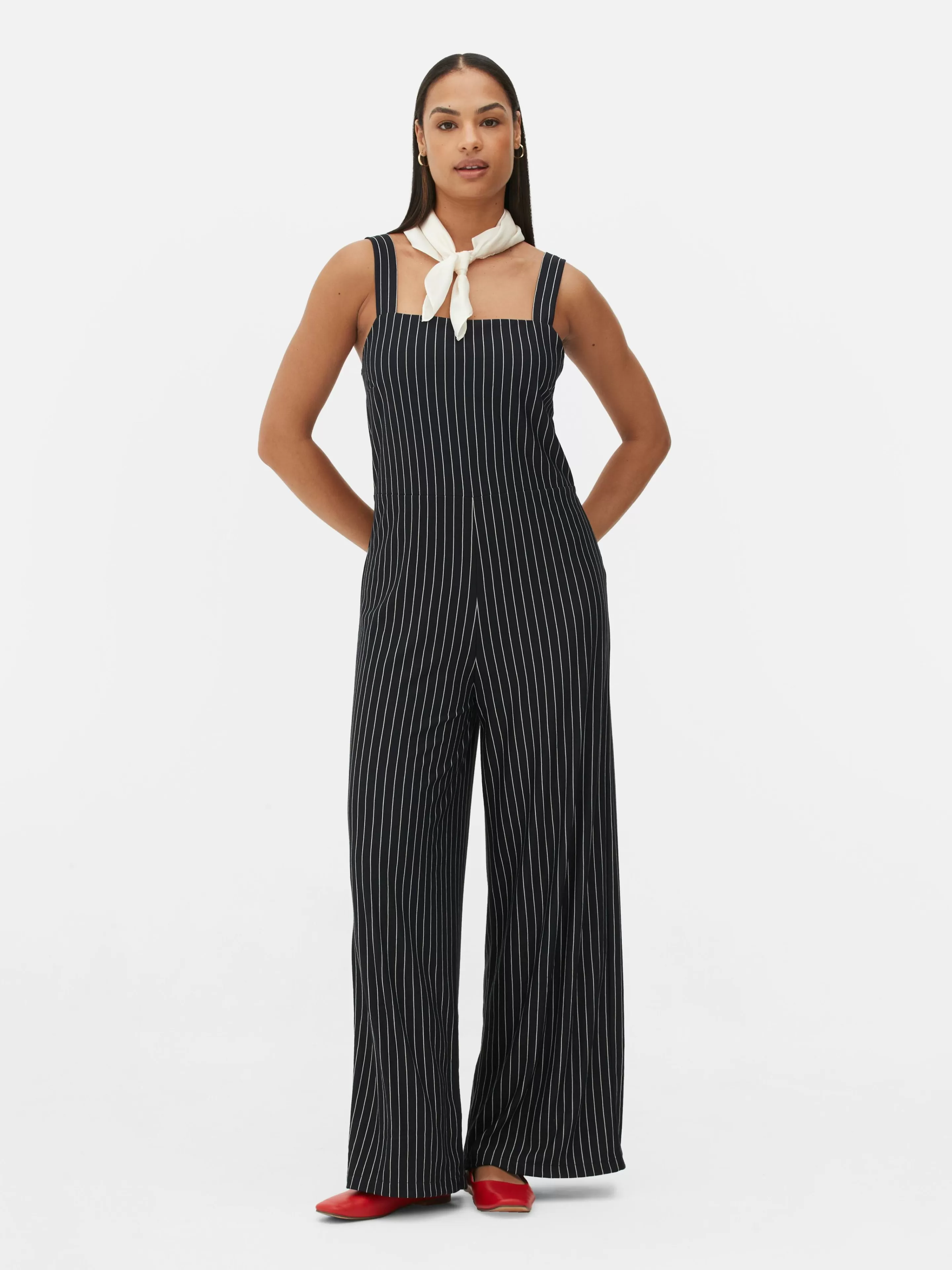 Primark Jumpsuits Und Playsuits | Ärmelloser Jumpsuit Mit Streifen Schwarz