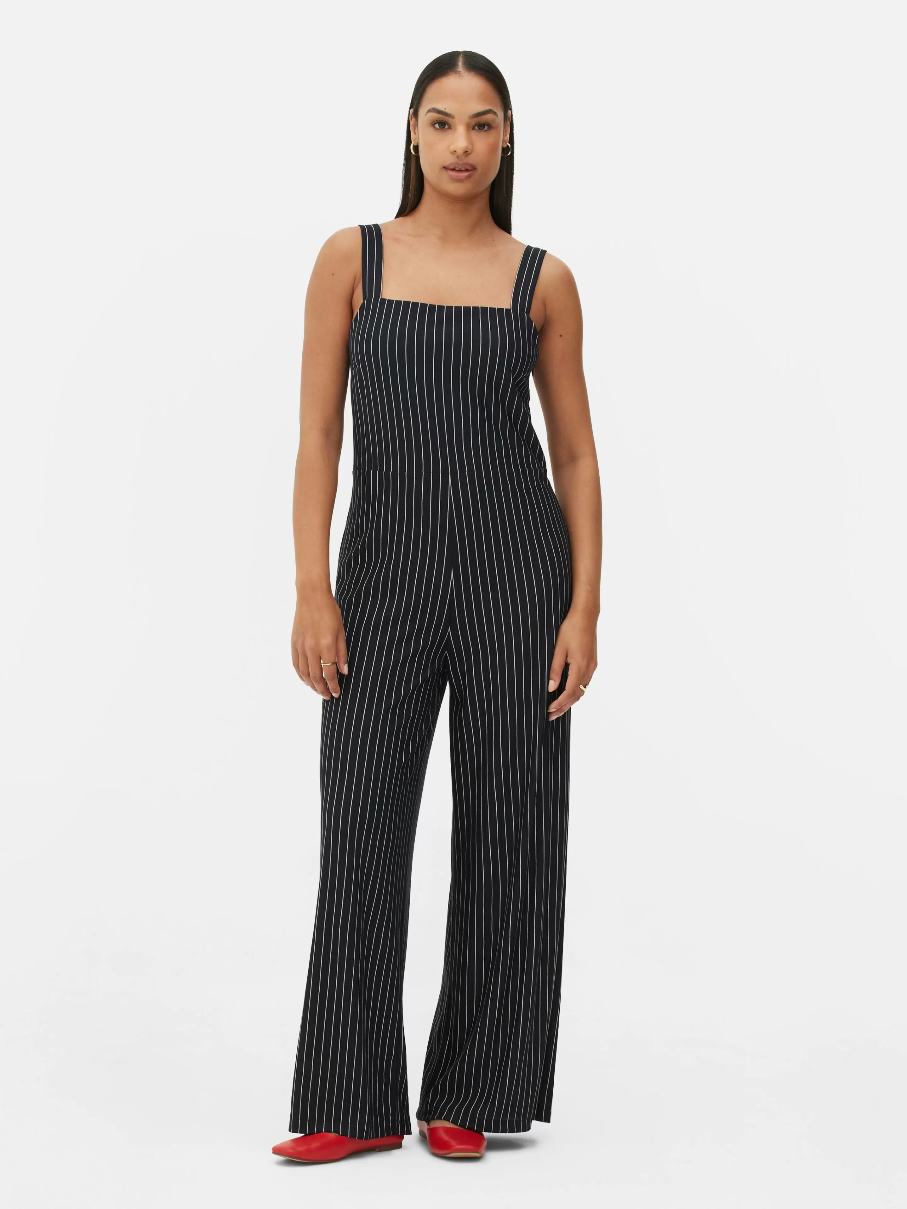 Primark Jumpsuits Und Playsuits | Ärmelloser Jumpsuit Mit Streifen Schwarz