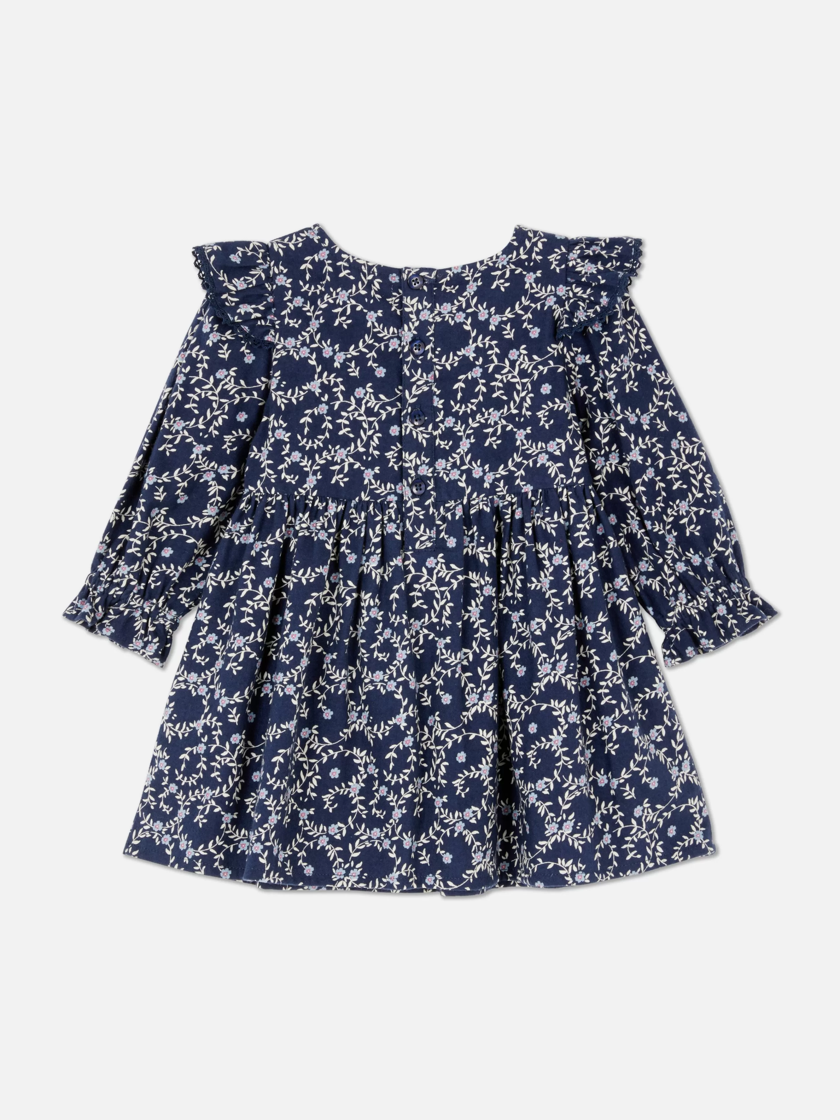 Primark Kleider Und Röcke | Rüschenkleid Mit Blumenmuster Marineblau