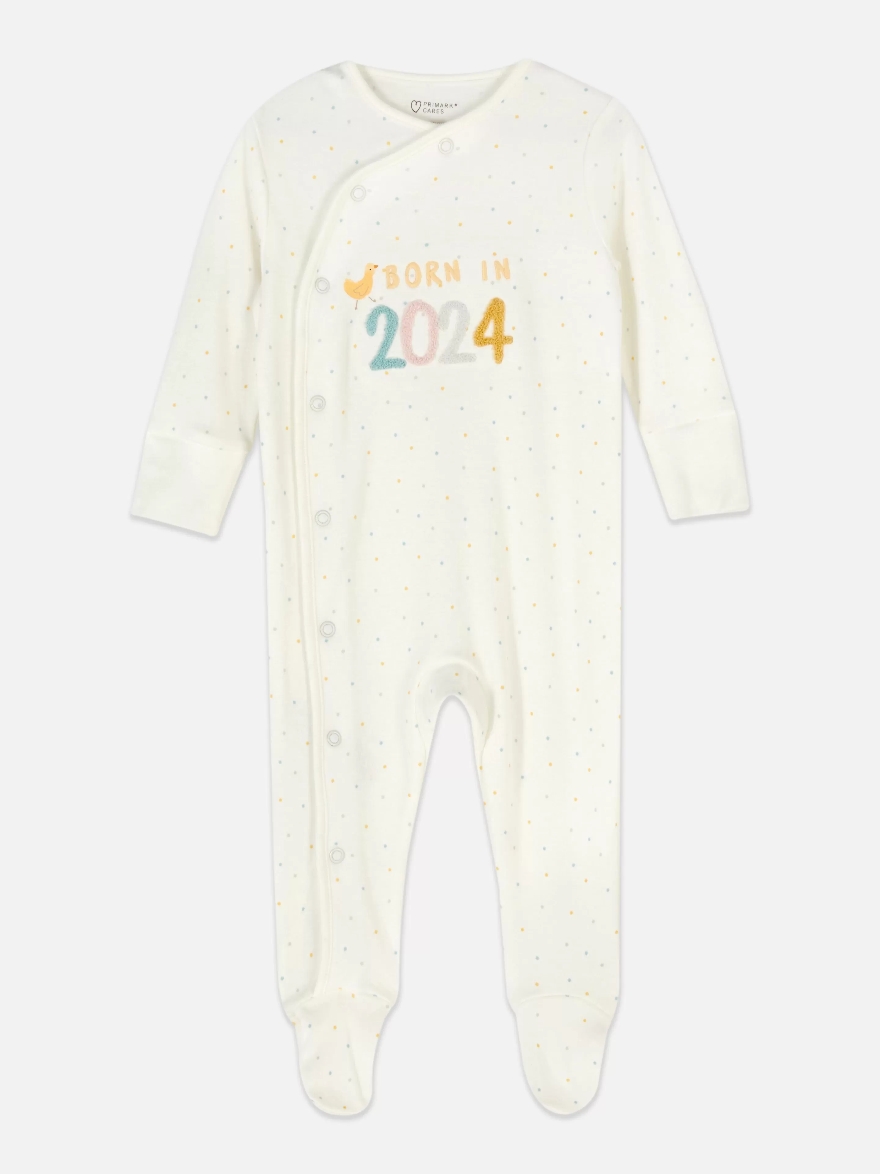 Primark Babygirls Und Strampler | Schlafanzug Mit „Born In 2024“-Schriftzug Weiß