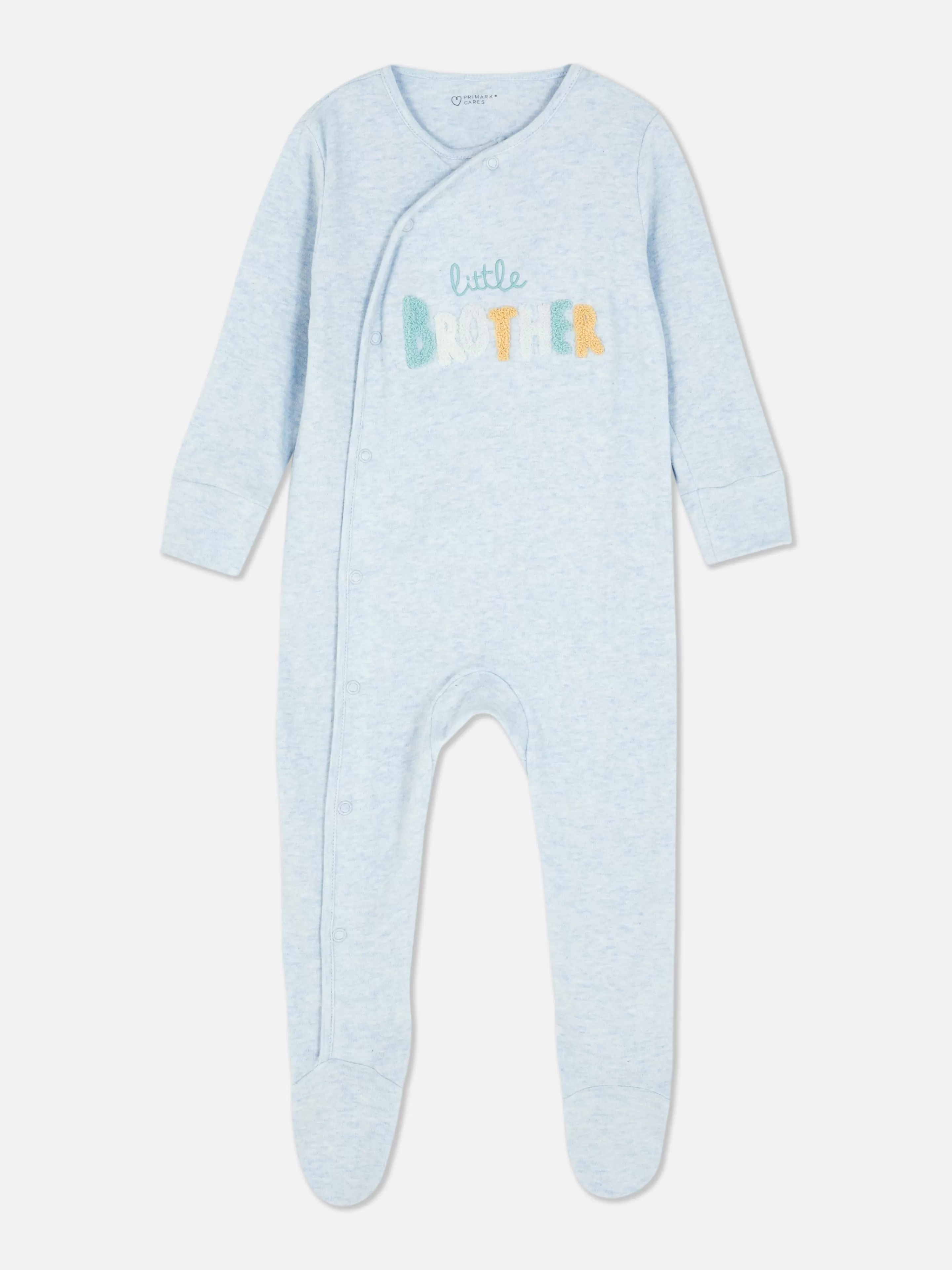 Primark Babygirls Und Strampler | Schlafanzug Mit „Little Brother“-Stickerei Blau