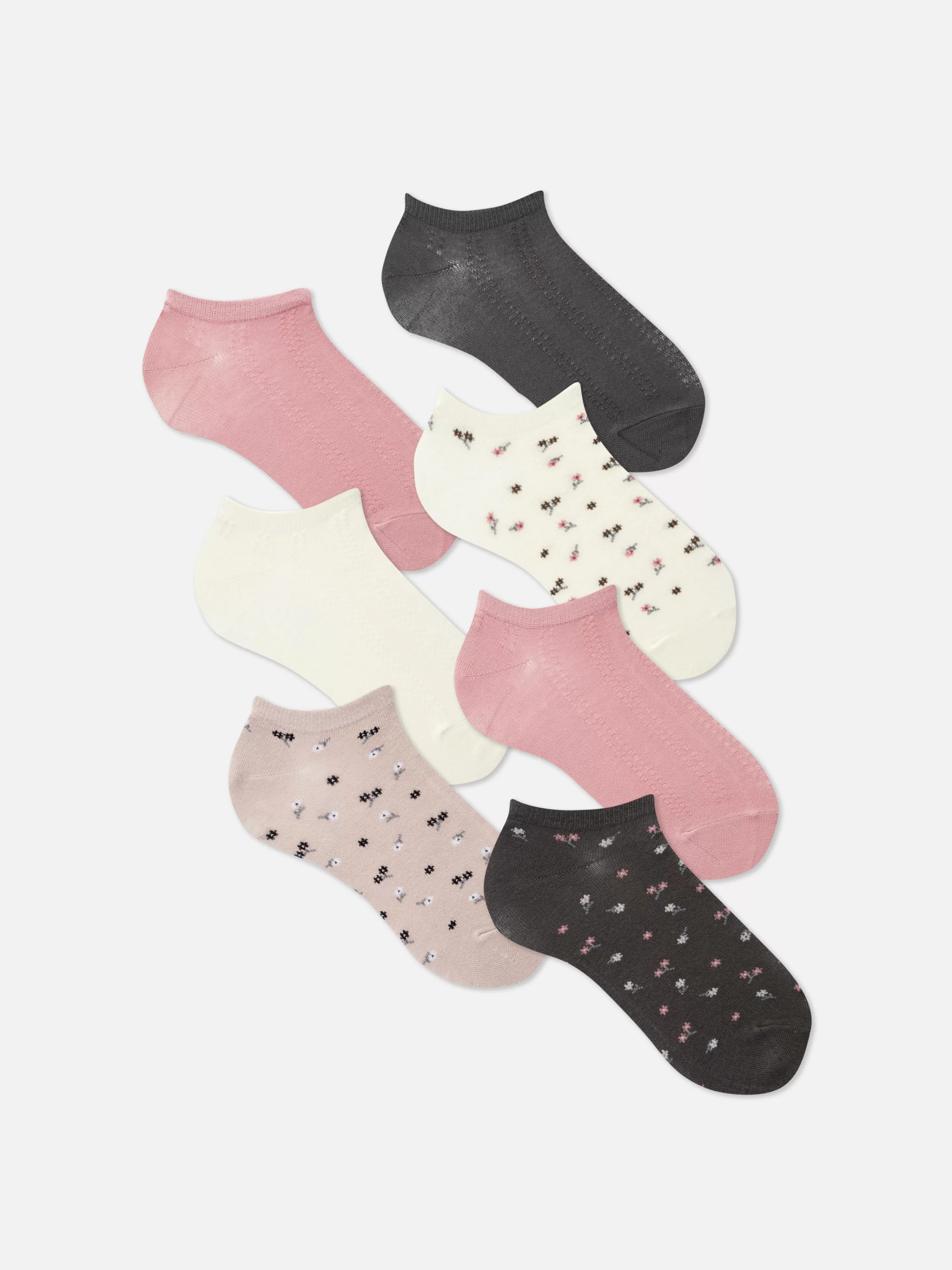 Primark Socken | Söckchen Mit Verschiedenen Mustern, 7er-Pack Grün