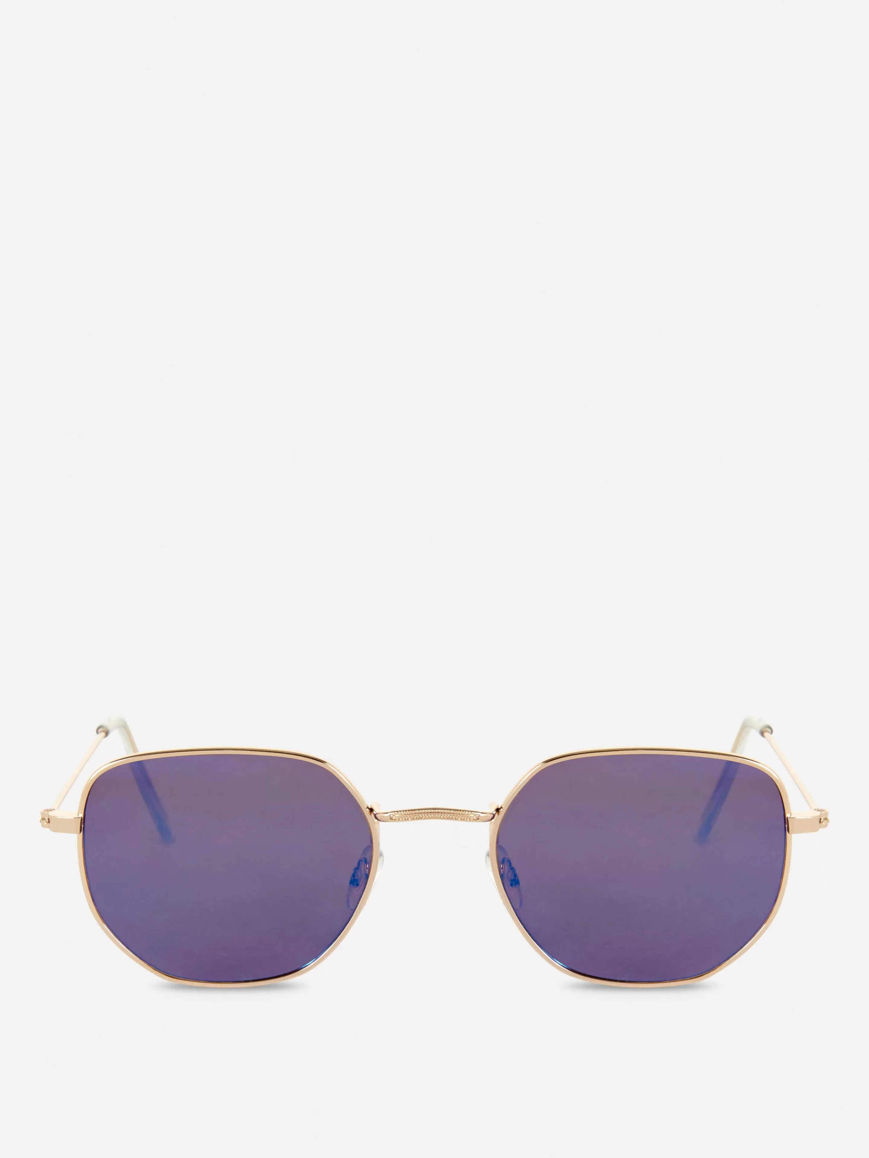 Primark Sonnenbrillen | Sechseckige Sonnenbrille Mit Metallrahmen Blau