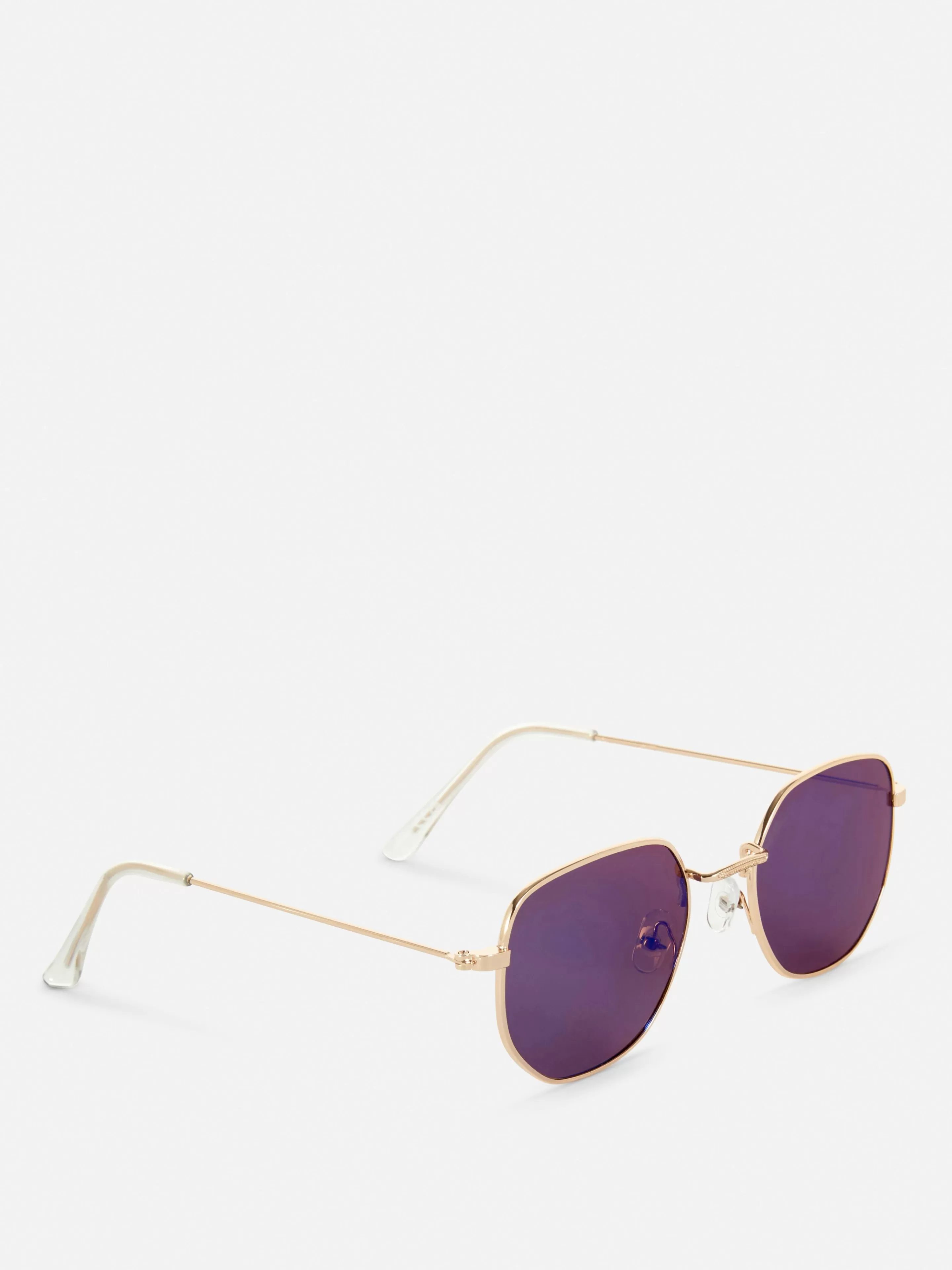 Primark Sonnenbrillen | Sechseckige Sonnenbrille Mit Metallrahmen Blau