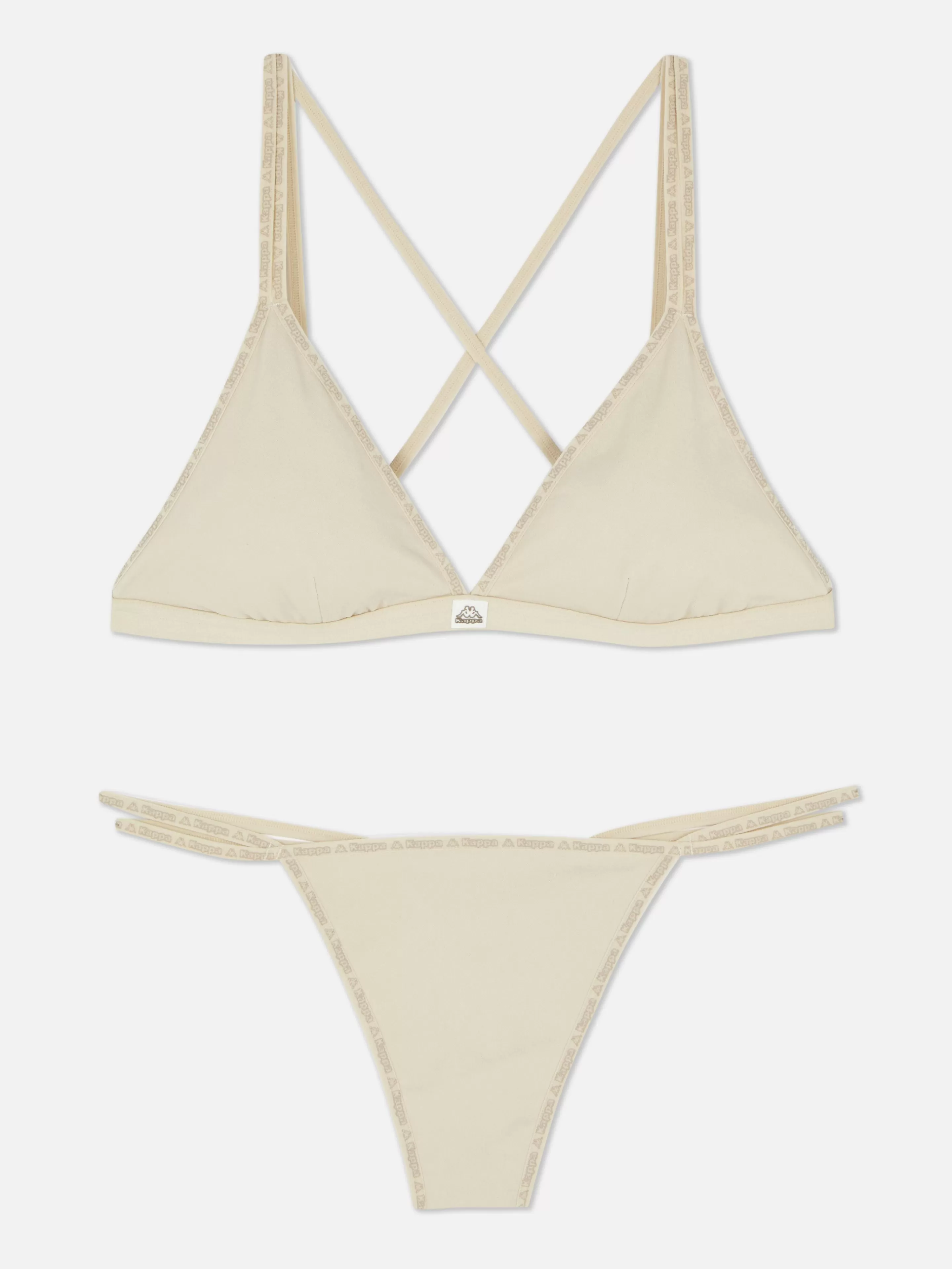 Primark Dessous-Sets | Set Aus Nahtlosem Bralette-BH Und Tanga Cremefarben