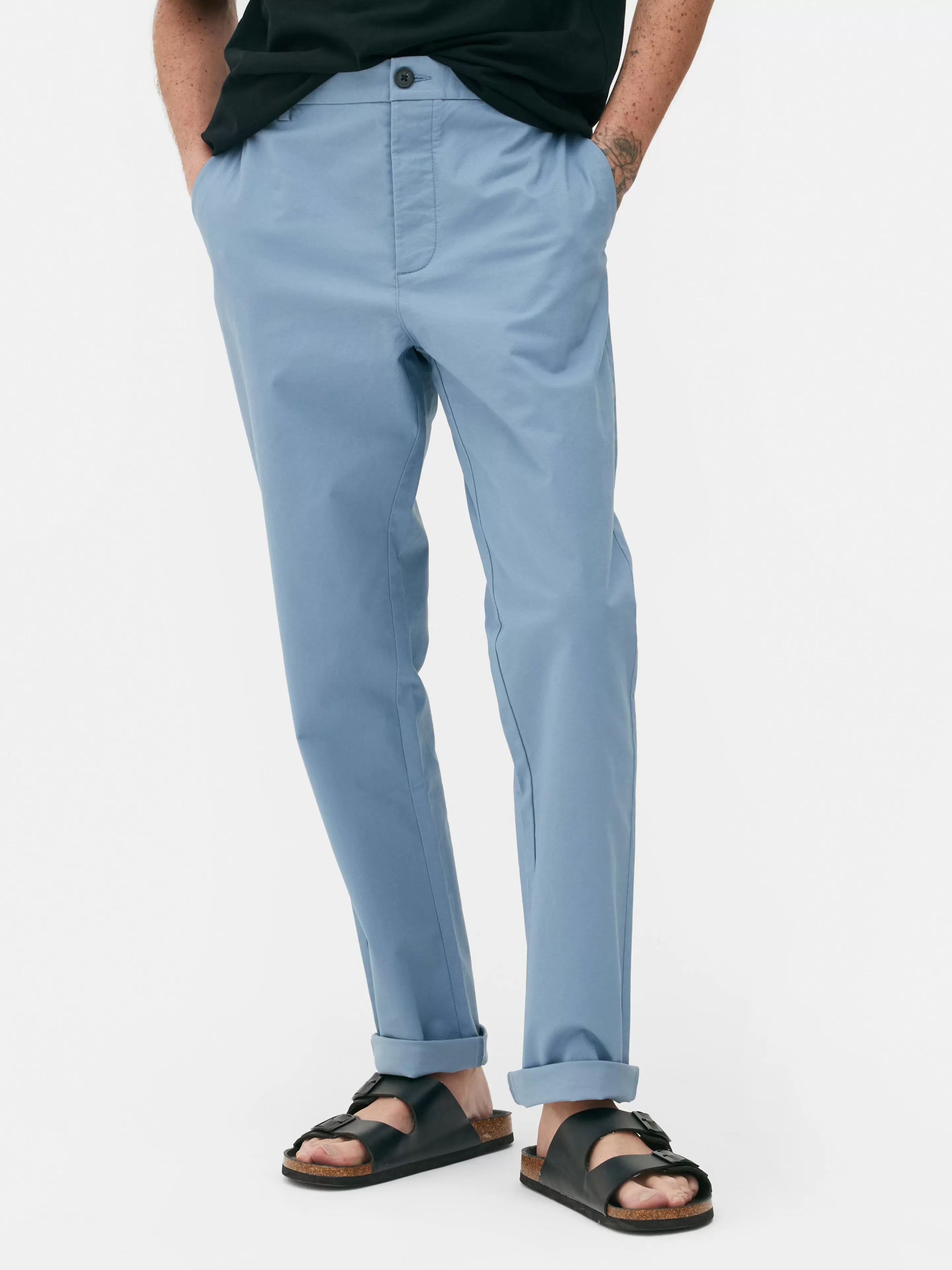 Primark Hosen | Slim-Fit-Chinohose Mit Stretchanteil Blau