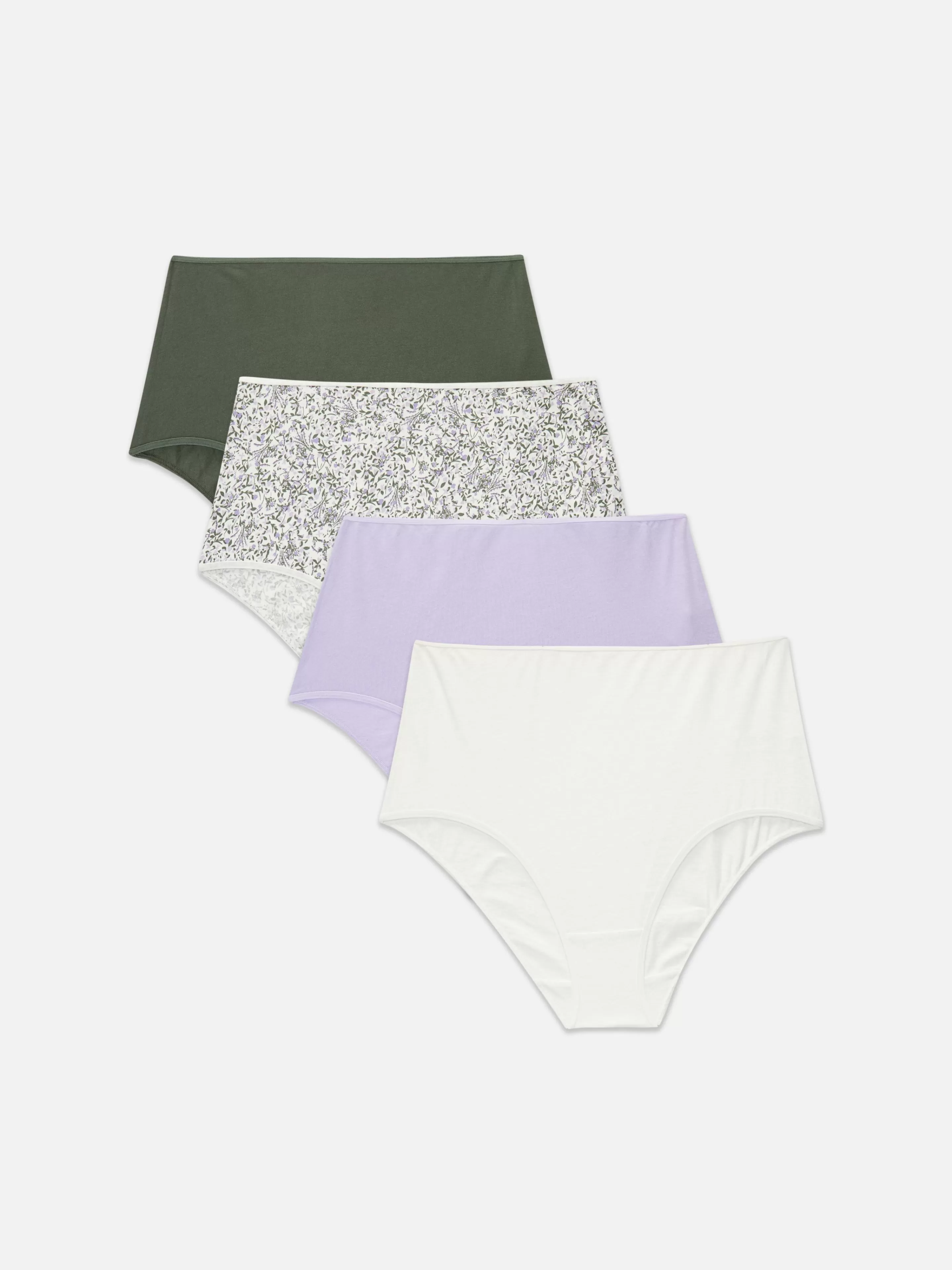 Primark Slips | Slips Mit Print, 4er-Pack Lilafarben