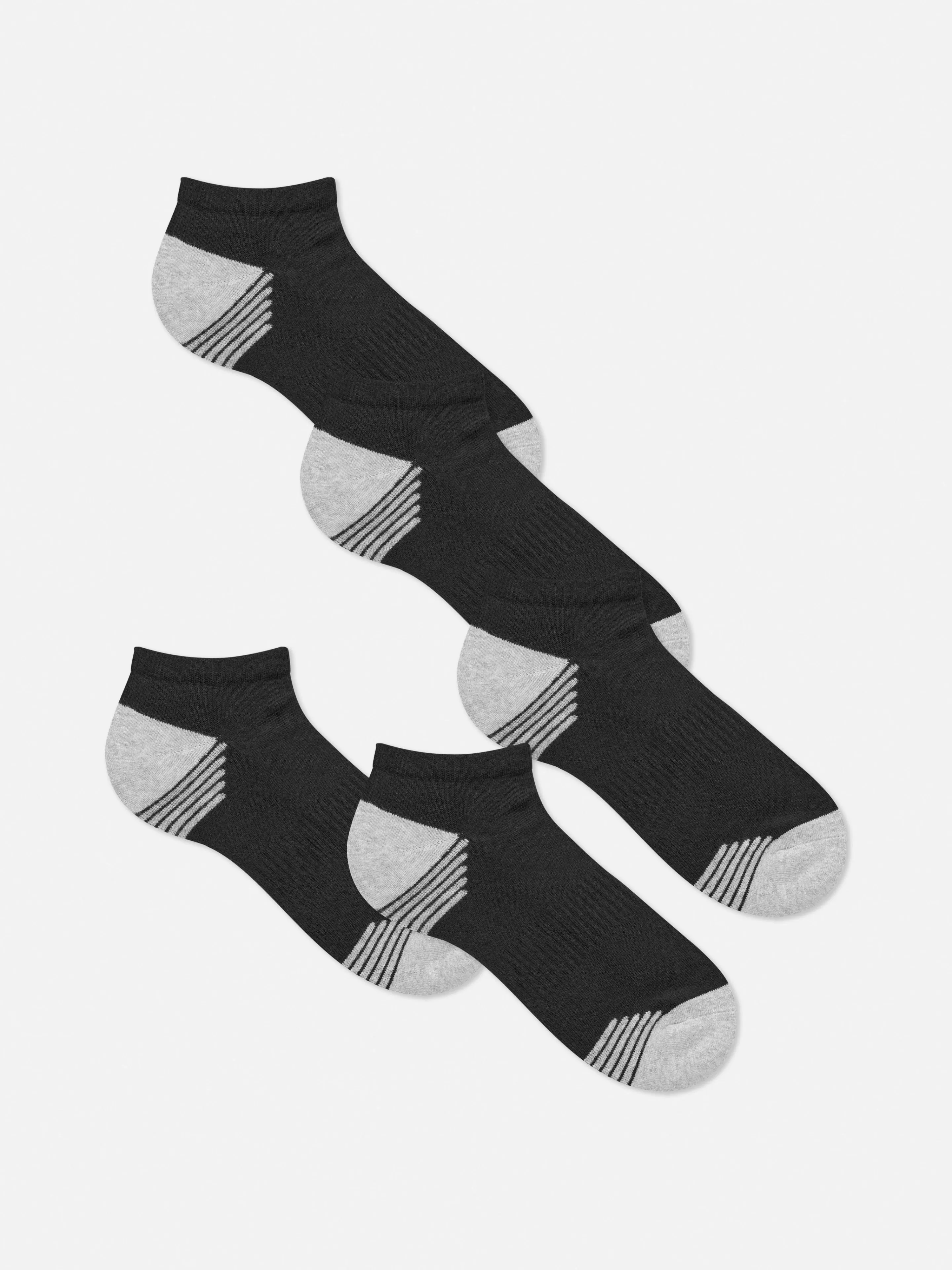 Primark Socken | Sneakersocken, 5er-Pack Schwarz