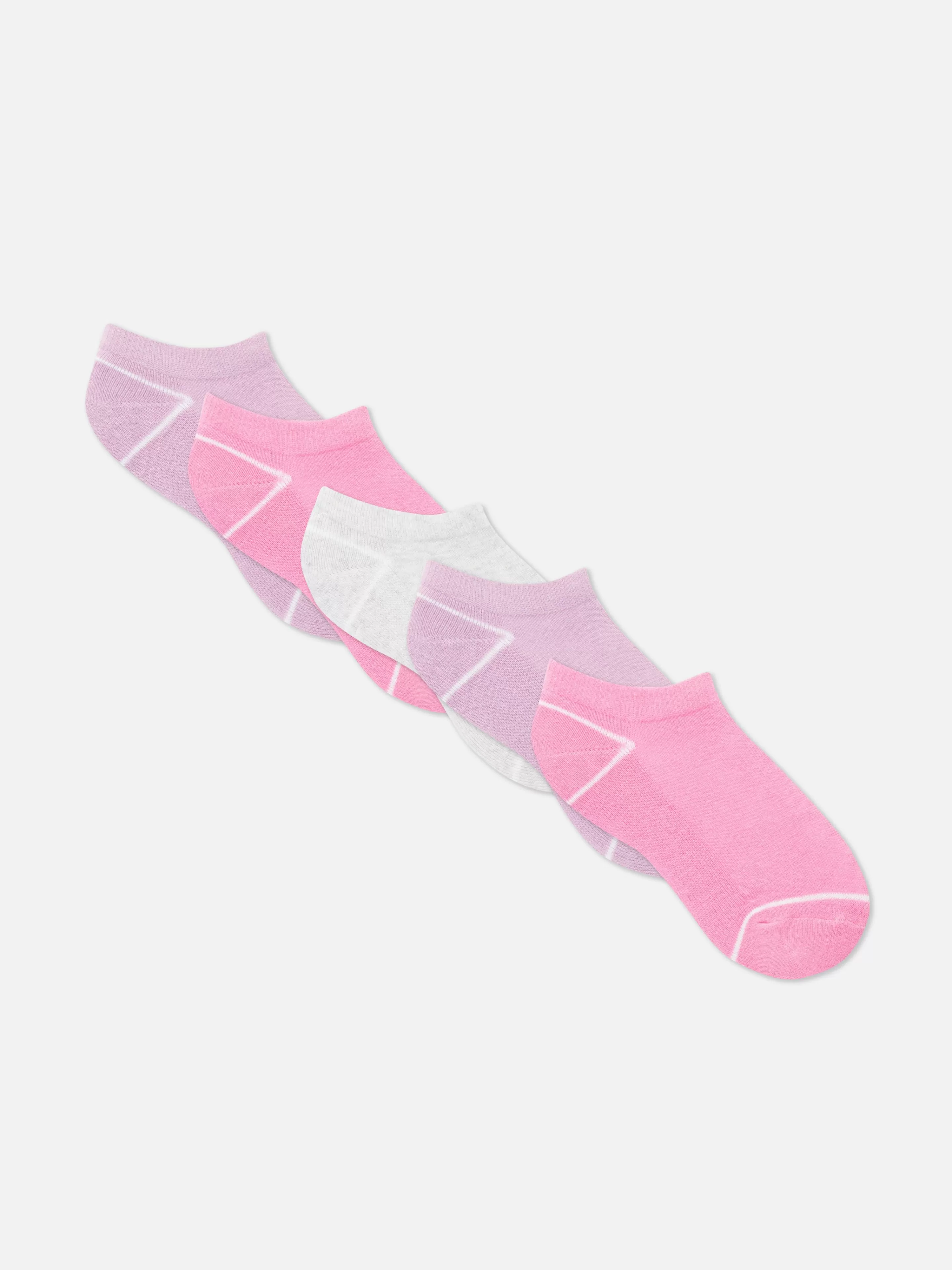 Primark Socken Und Strumpfhosen | Sneakersocken Aus Frottee, 5er-Pack Rosa