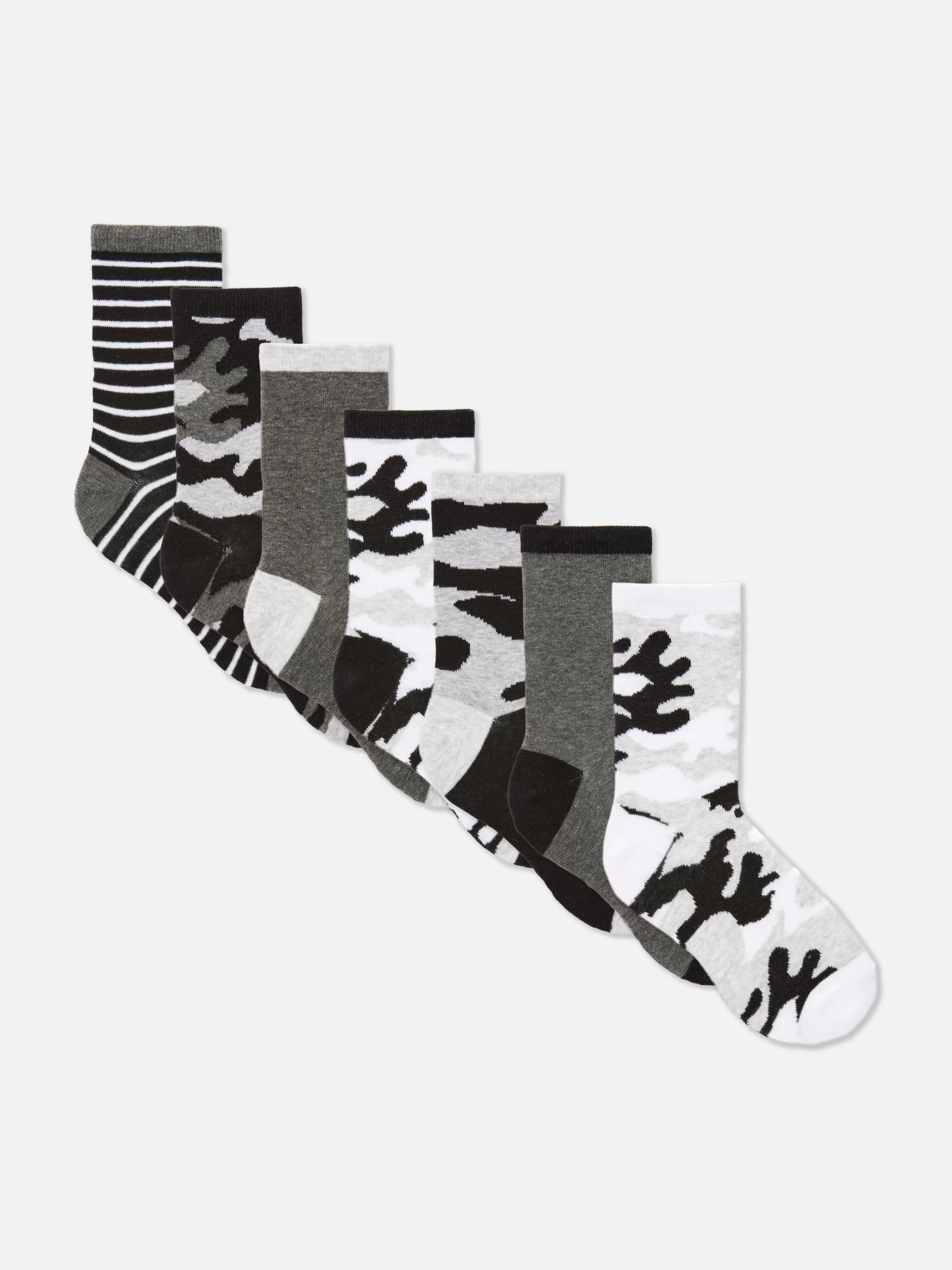 Primark Socken | Socken Mit Tarnmuster, 7er-Pack Multi