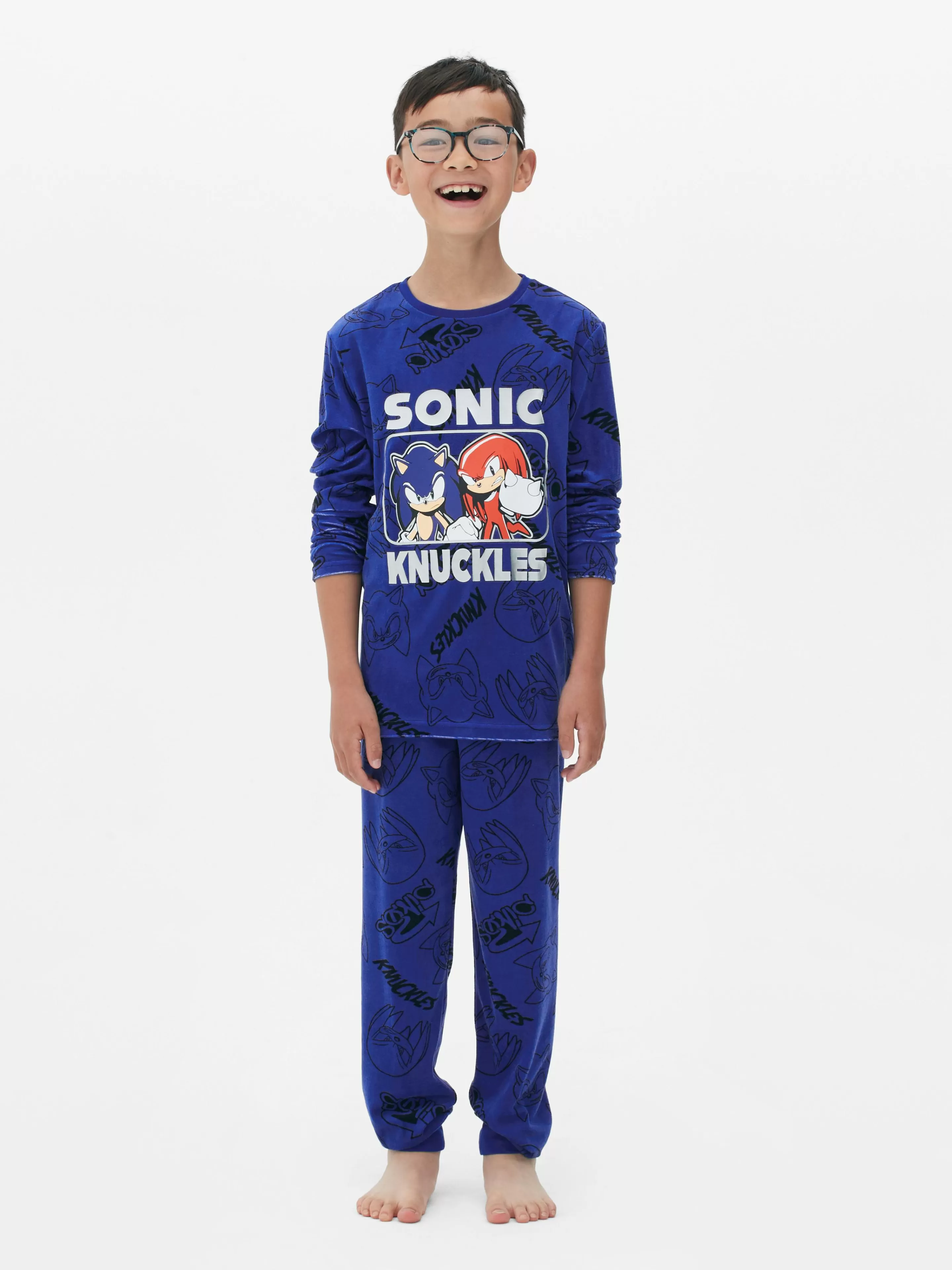 Primark Schlafanzüge Und Nachtwäsche | „Sonic The Hedgehog“ Schlafanzug Mit T-Shirt Und Hose Blau