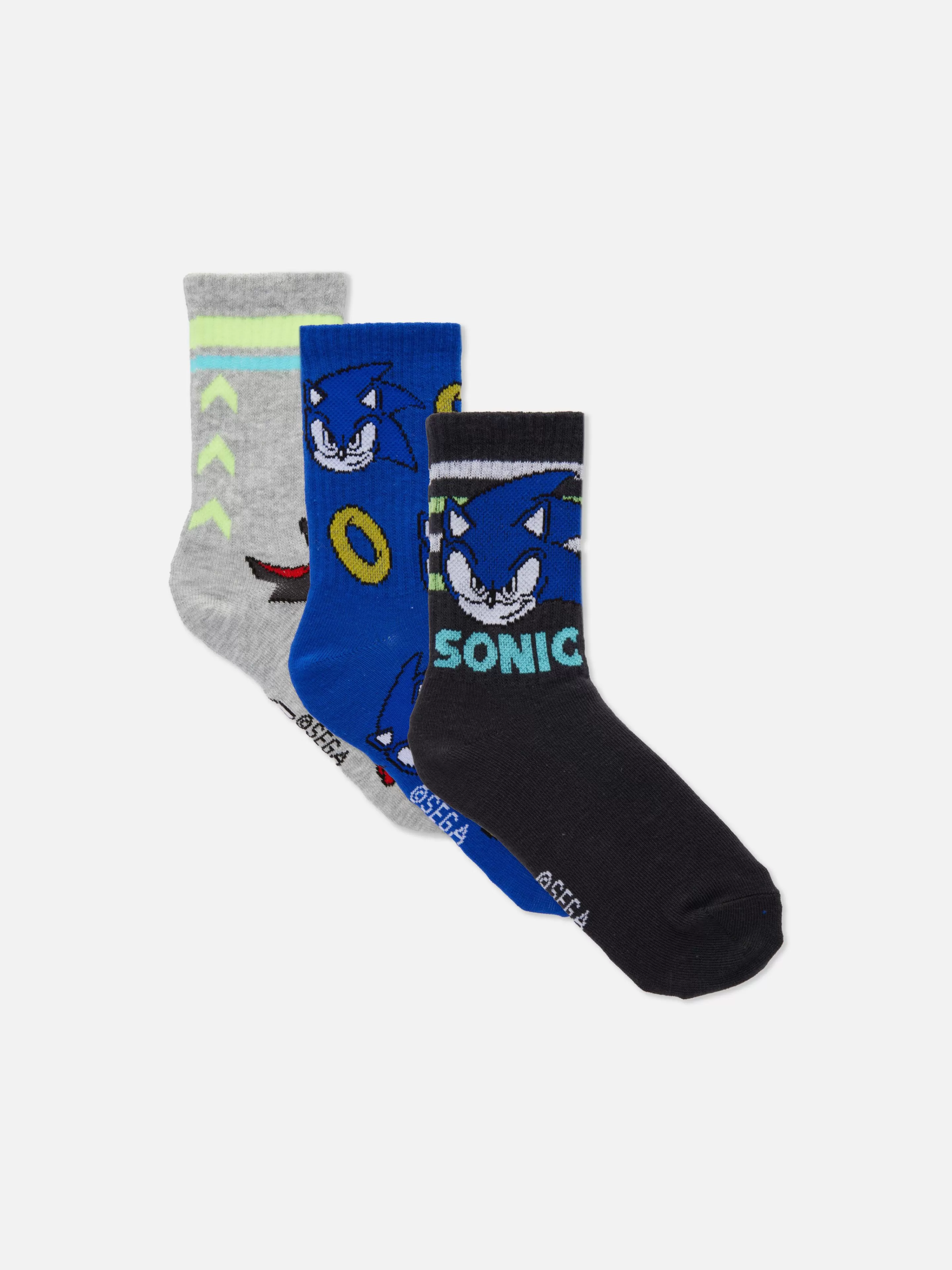 Primark Socken | „Sonic The Hedgehog“ Socken, 3er-Pack Blau