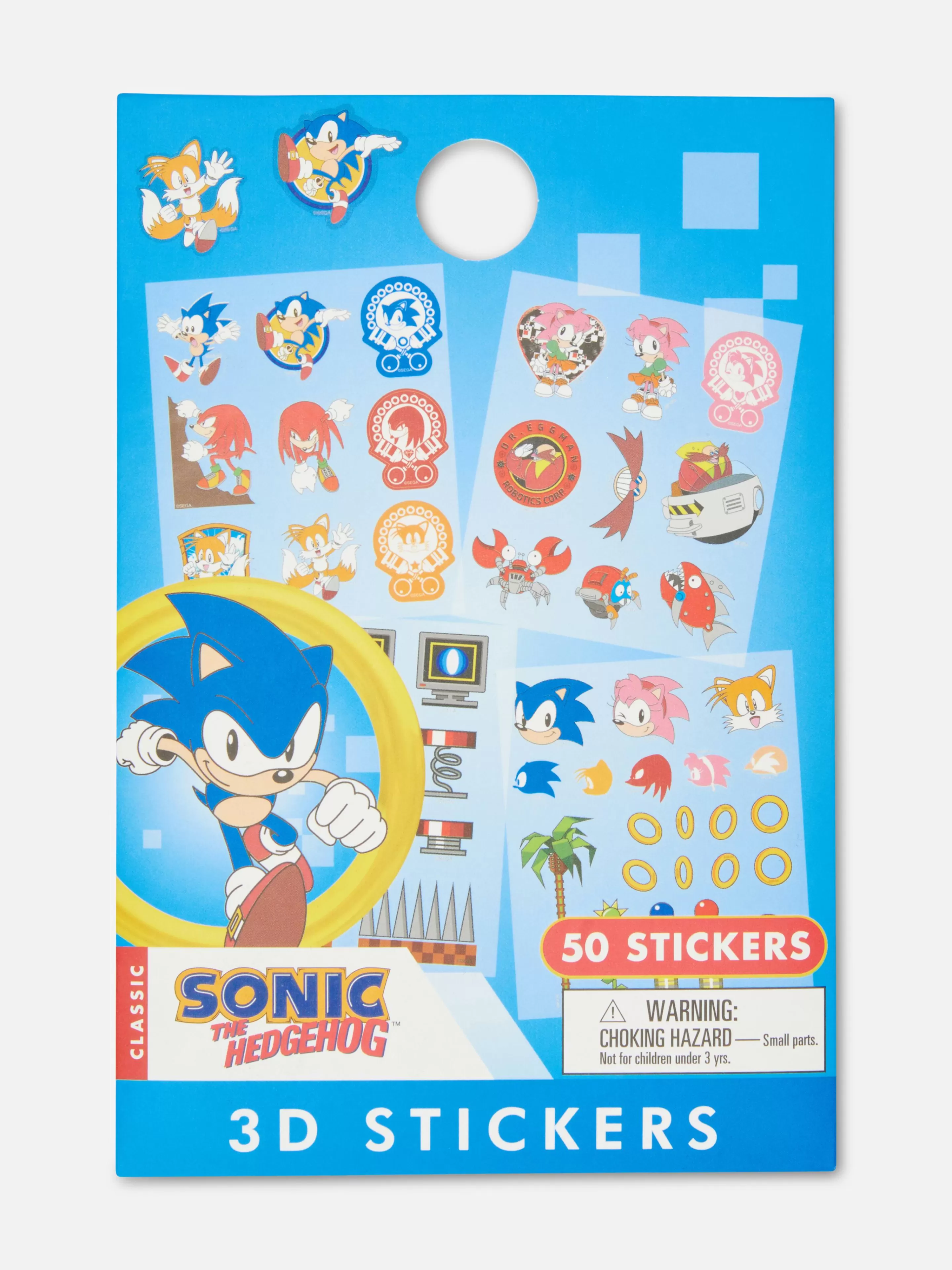 Primark Basteln Und Handarbeiten | „Sonic The Hedgehog“ Sticker, 50er-Pack Blau