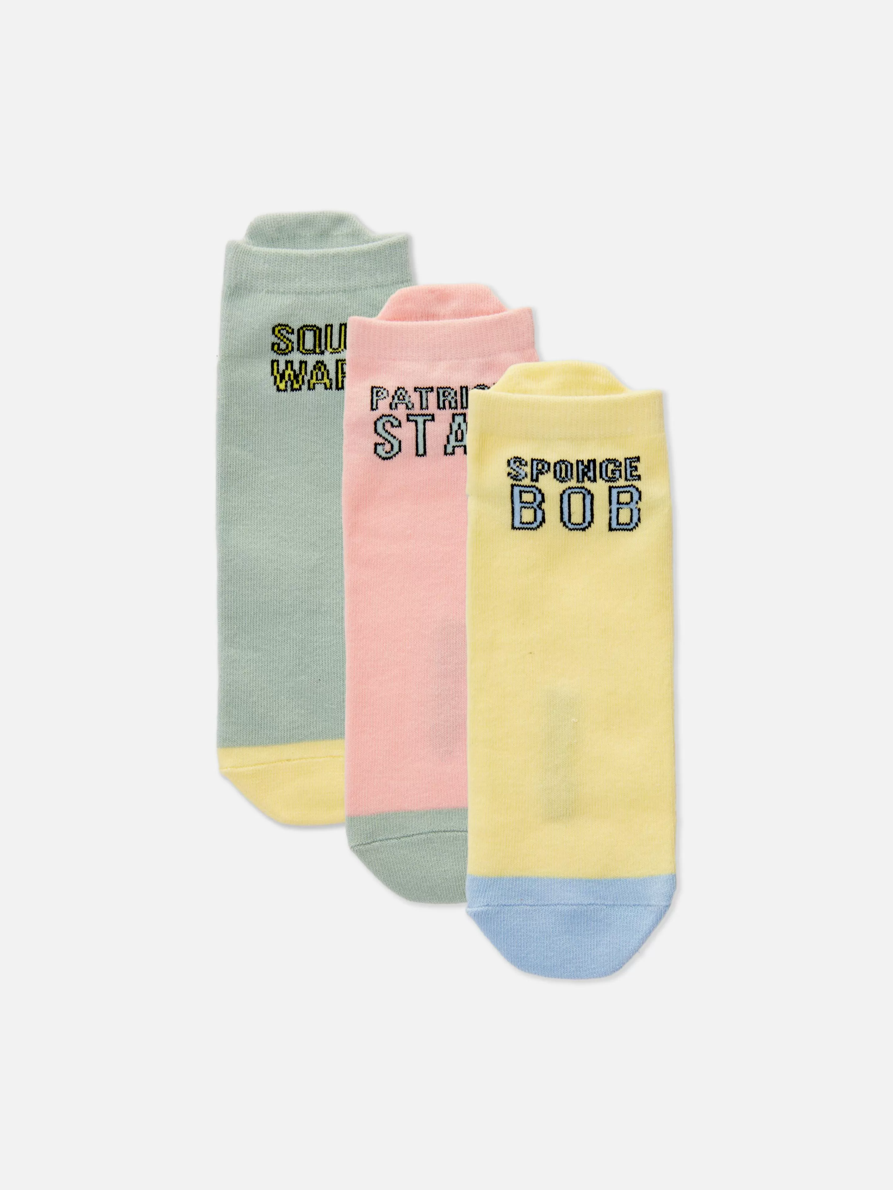 Primark Socken | „SpongeBob Schwammkopf“ Socken, 3er-Pack Multi