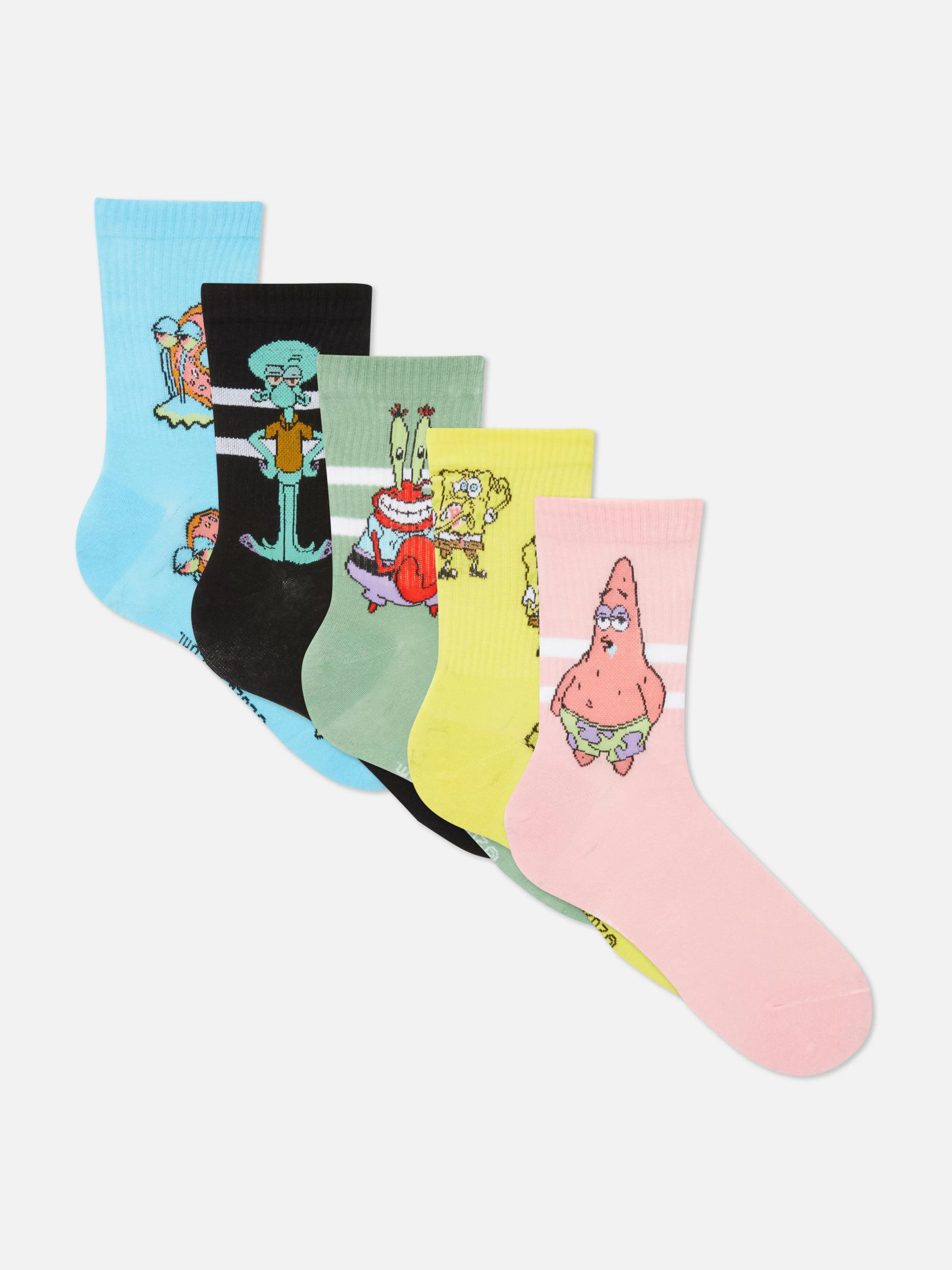 Primark Socken | „SpongeBob Schwammkopf“ Socken, 5er-Pack Multi