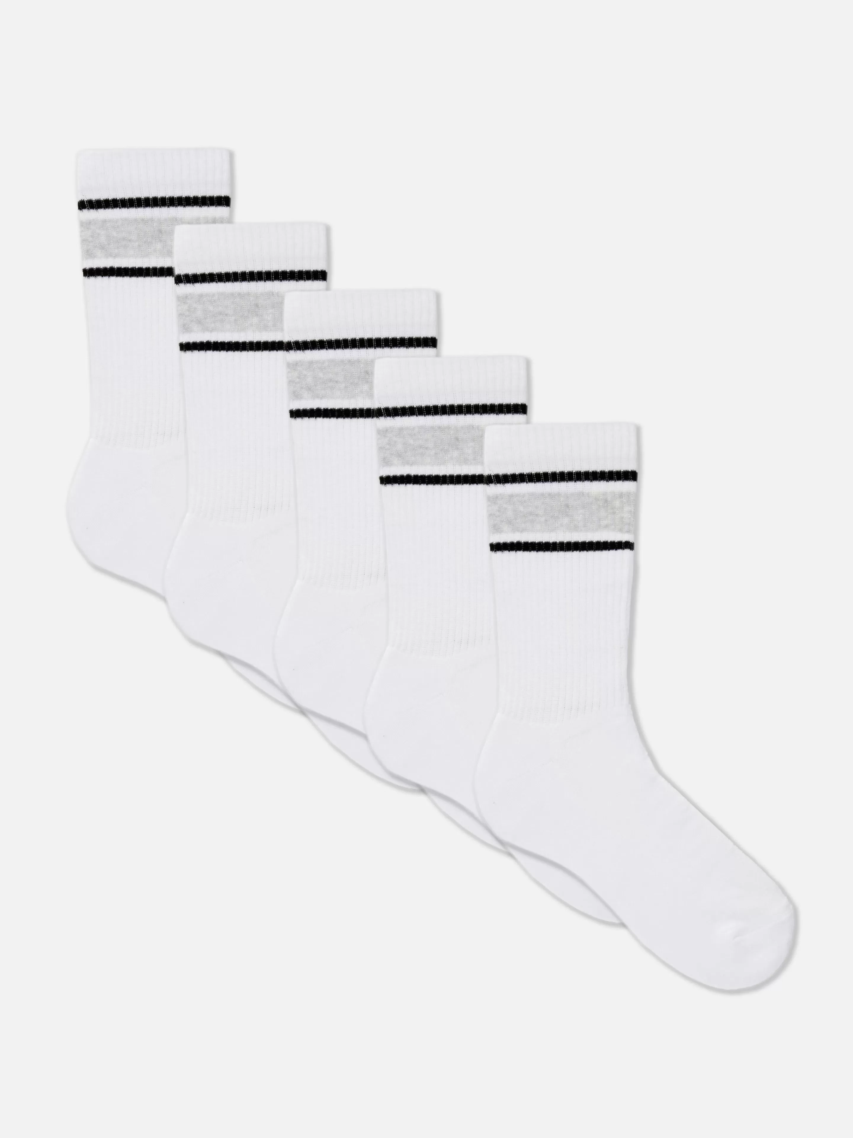 Primark Socken | Sportbekleidung | Sport-Socken, 5er-Pack Weiß