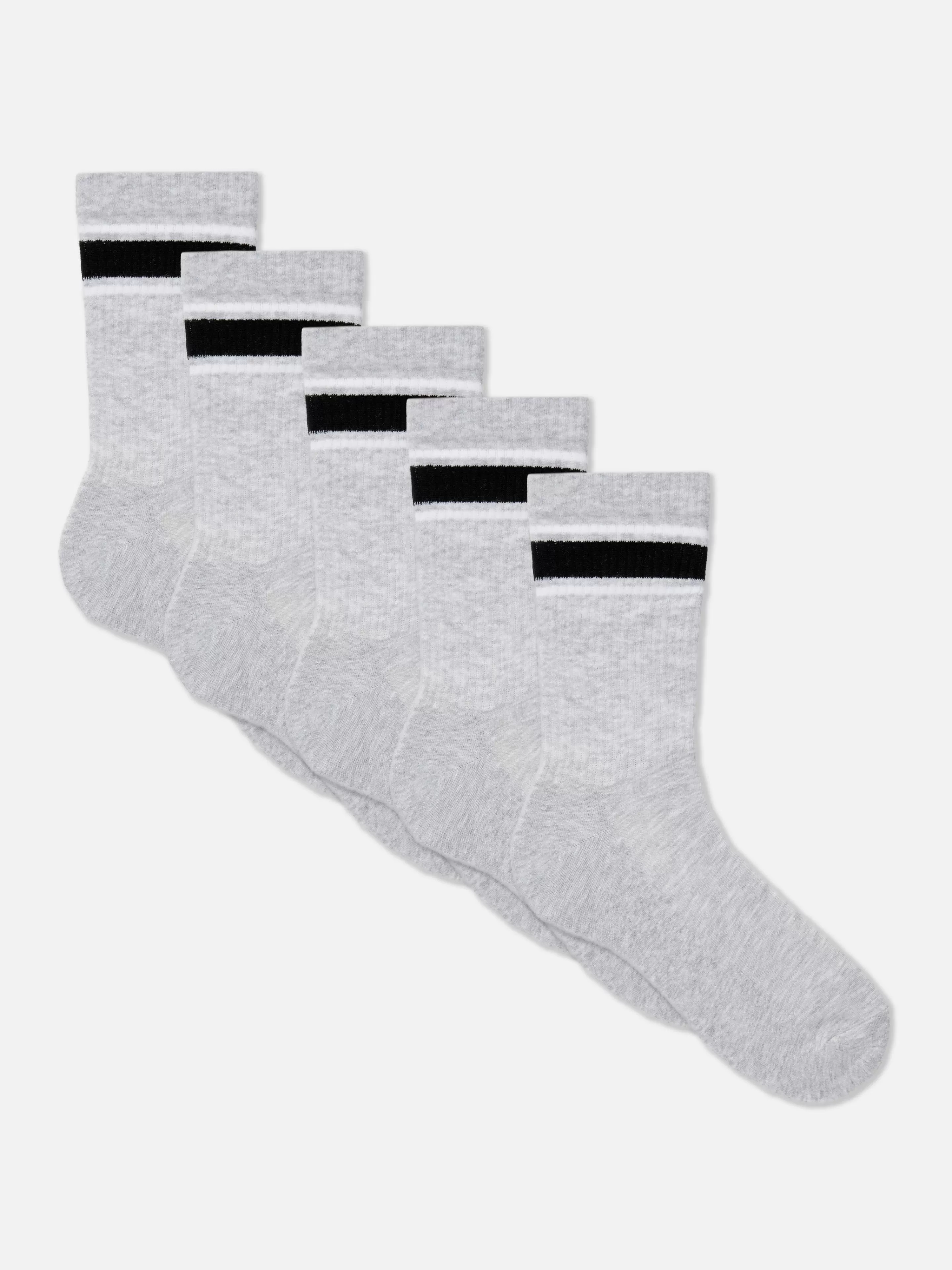 Primark Socken | Sport-Socken, 5er-Pack Grau