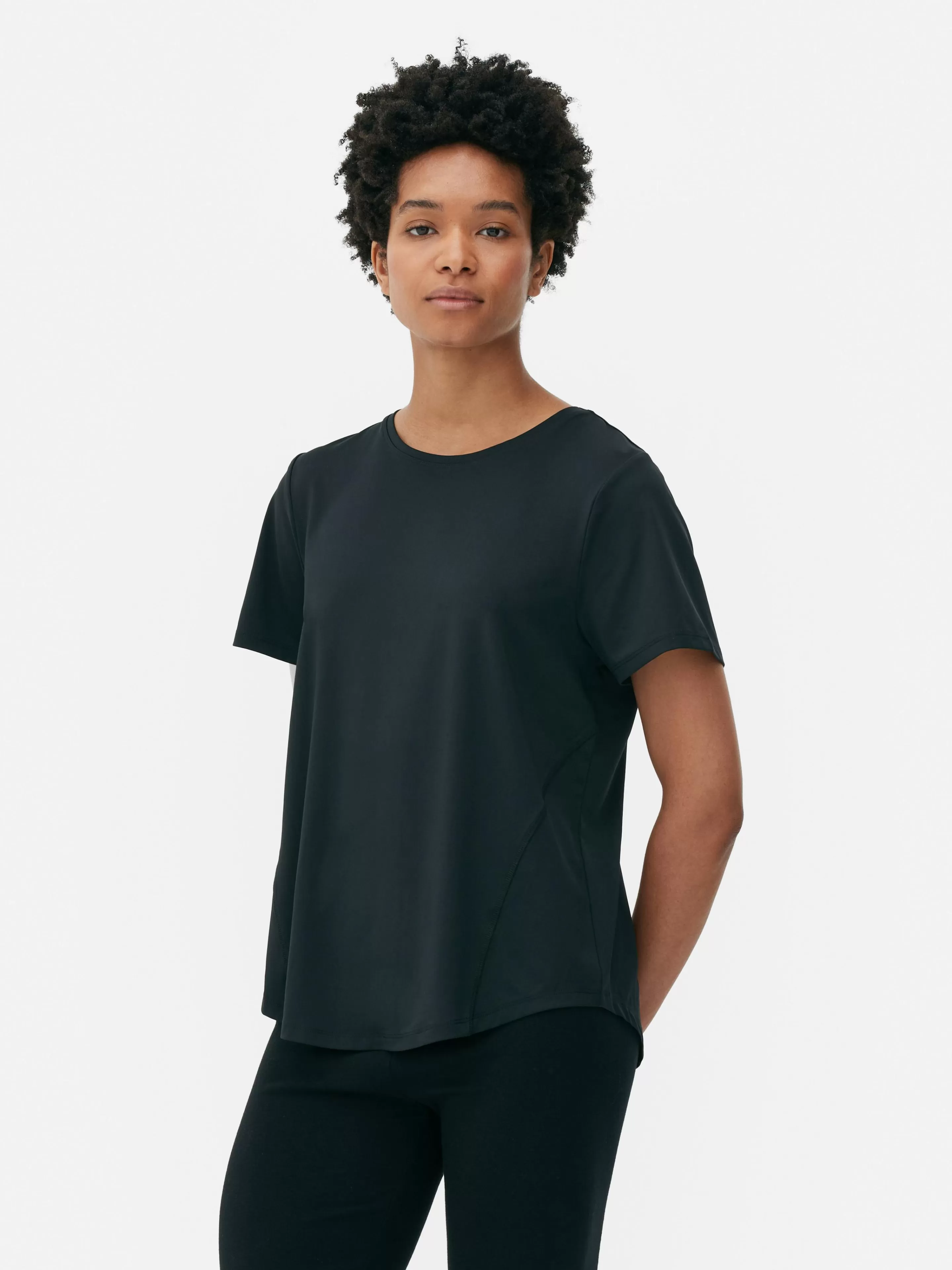 Primark Fitnesskleidung Und Activewear | Sport-T-Shirt Mit Rundhalsausschnitt Schwarz