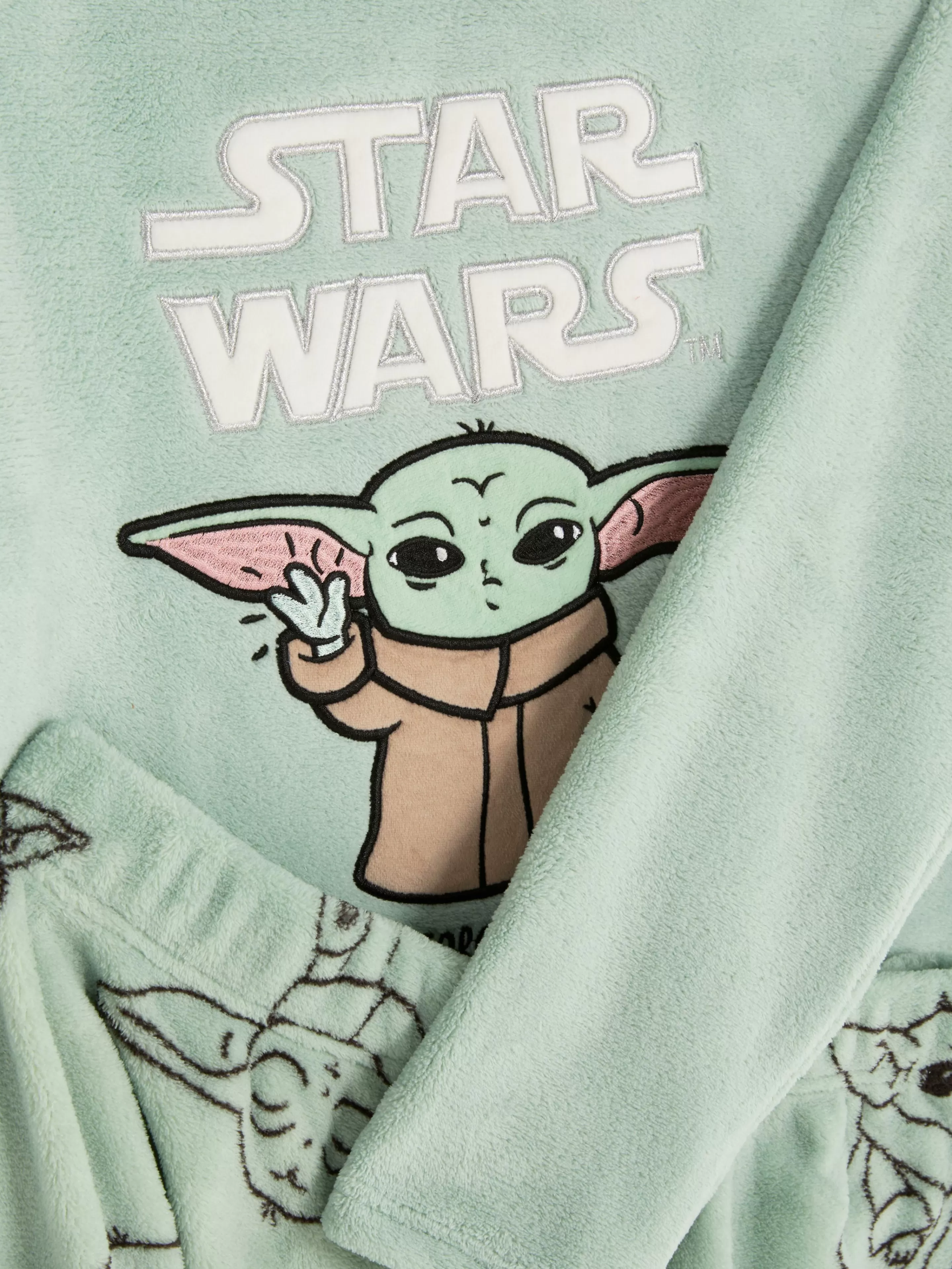 Primark Schlafanzüge | „Star Wars Baby Yoda“ Fleece-Schlafanzug Hellgrün