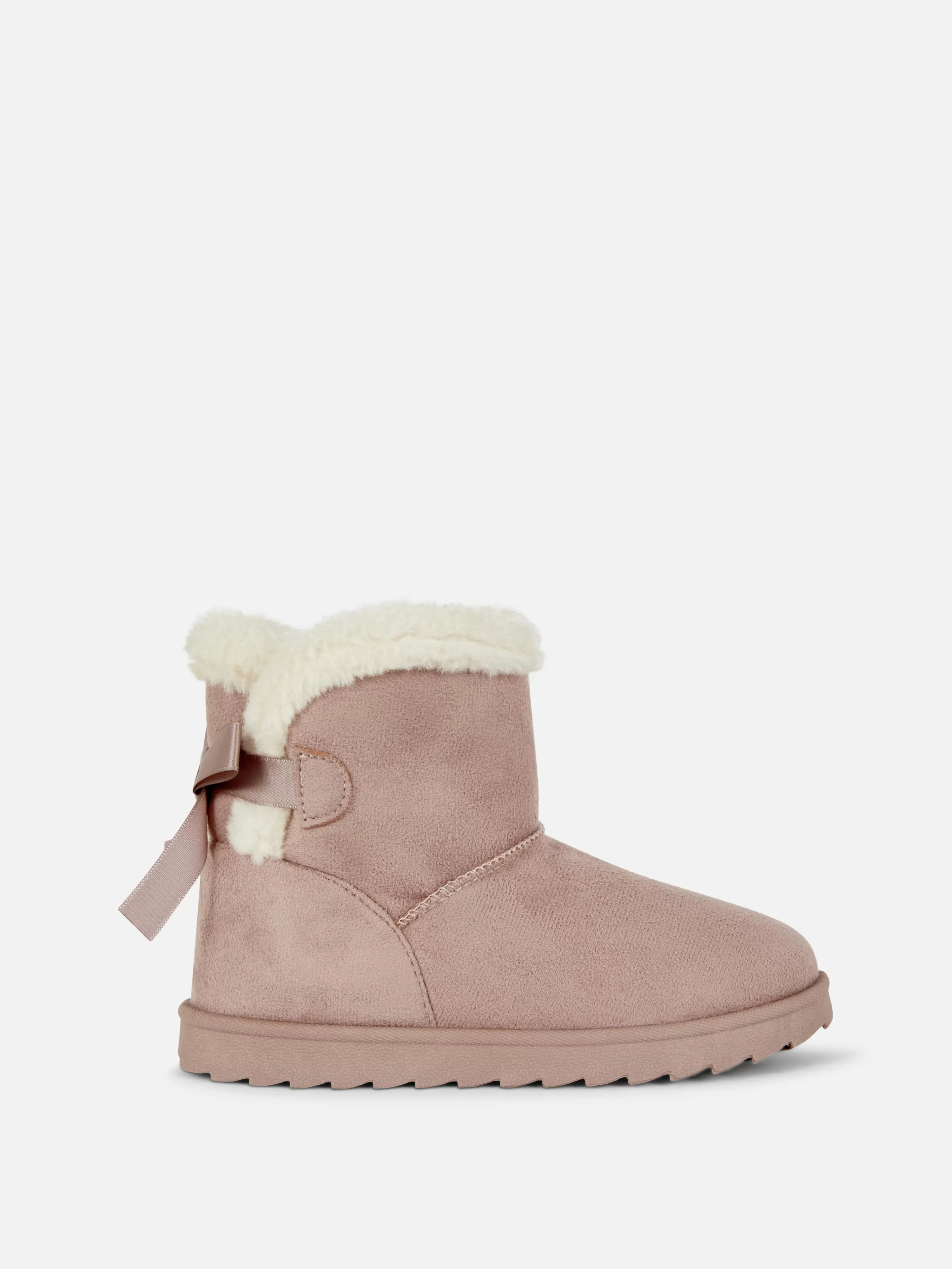 Primark Stiefel Und Gummistiefel | Stiefel Mit Plüschfutter Und Schleife Hinten Rosa