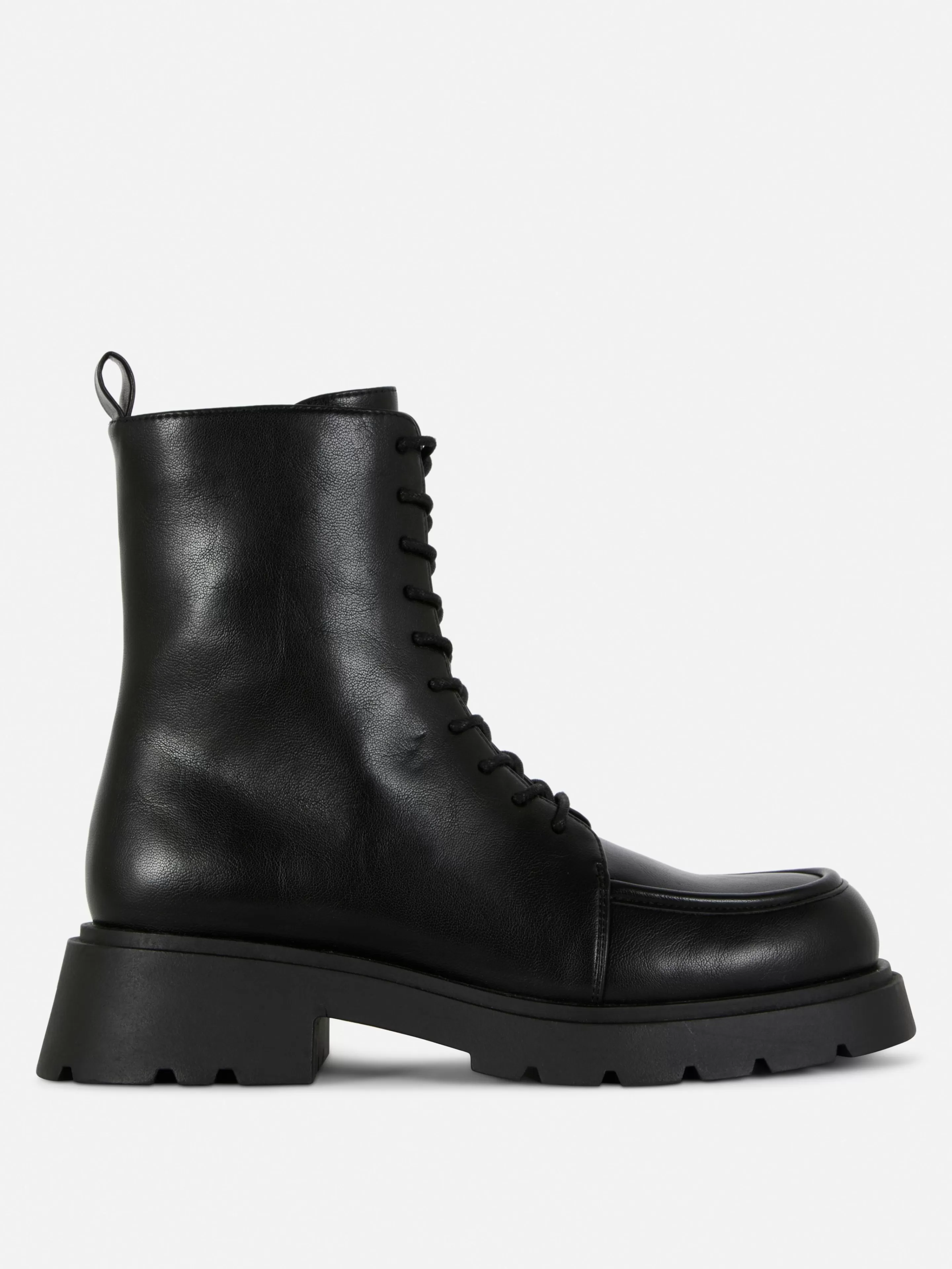 Primark Stiefel | Stiefeletten Mit Apron Toe Und Schnürung Schwarz