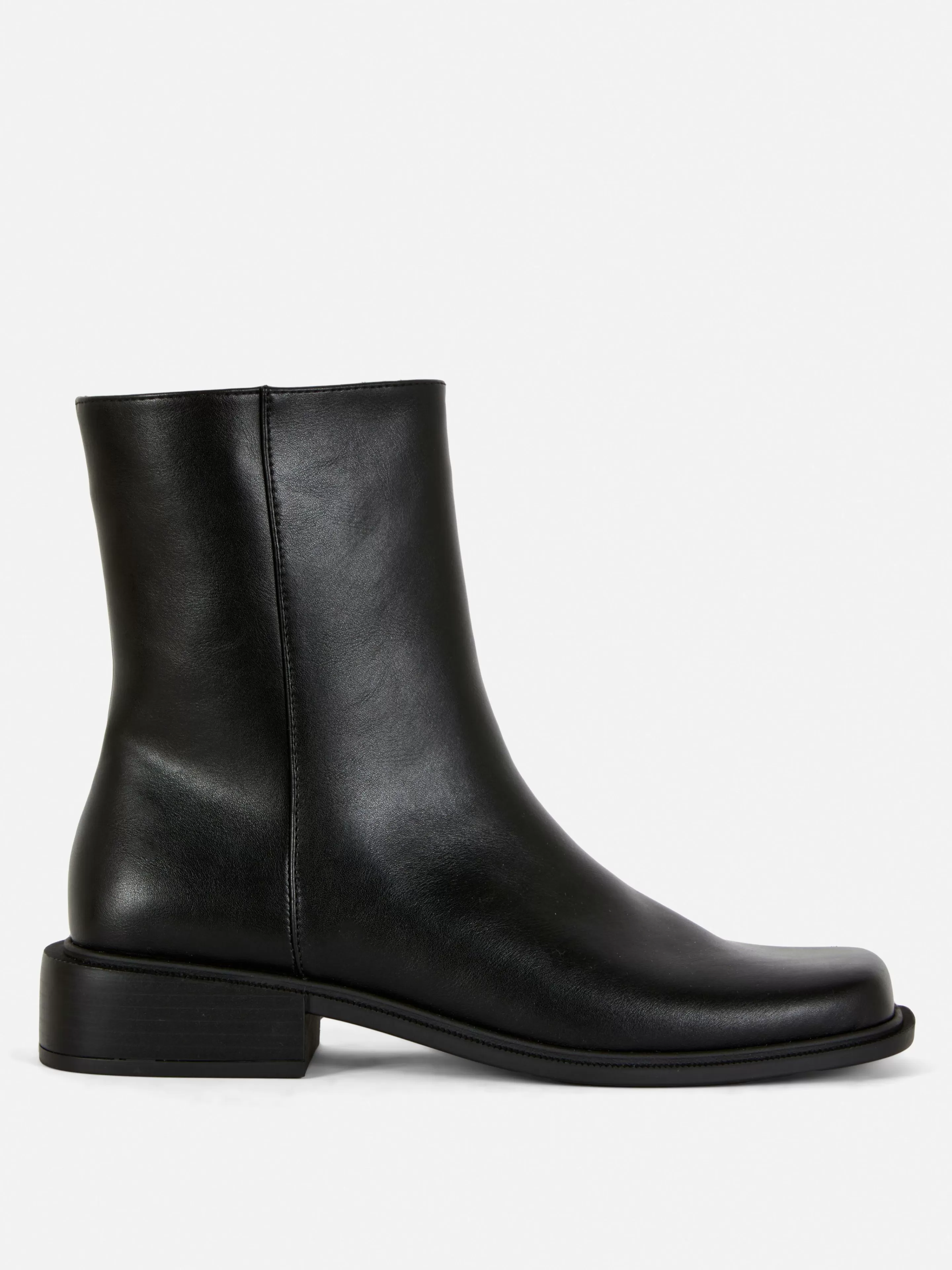 Primark Stiefel | Stiefeletten Mit Eckiger Zehenpartie Schwarz